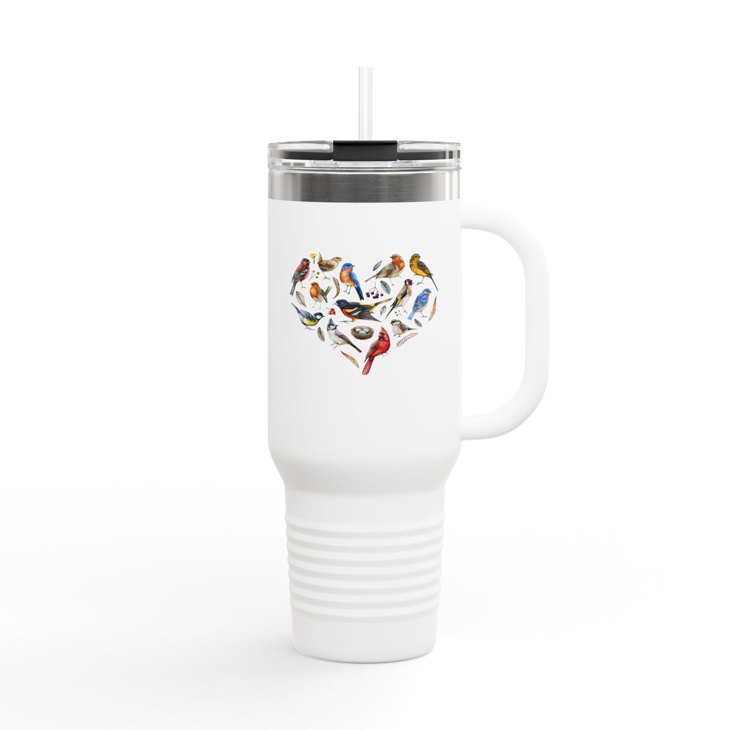 Bird Heart Insulated Travel Mug, 40oz