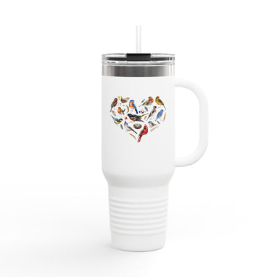 Bird Heart Insulated Travel Mug, 40oz