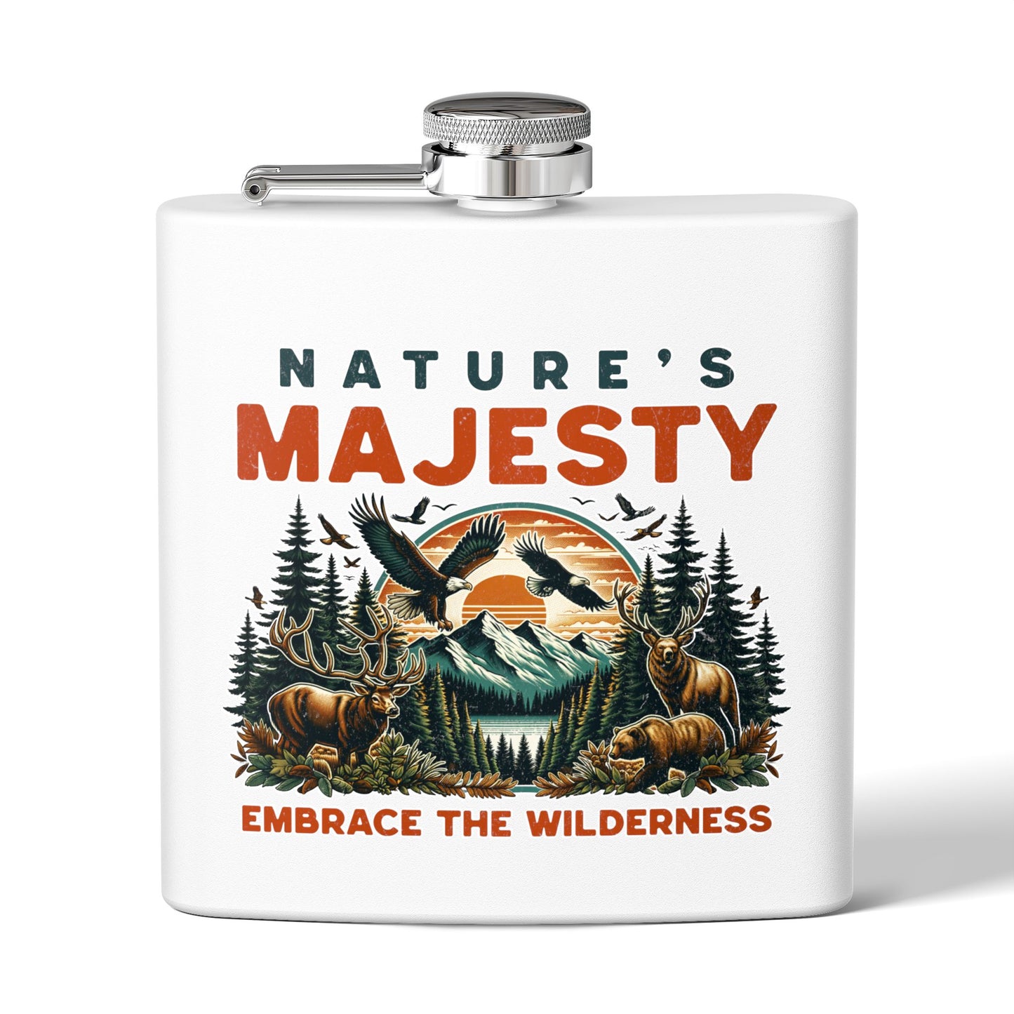 Nature's Majesty Stainless Steel Flask - 6oz
