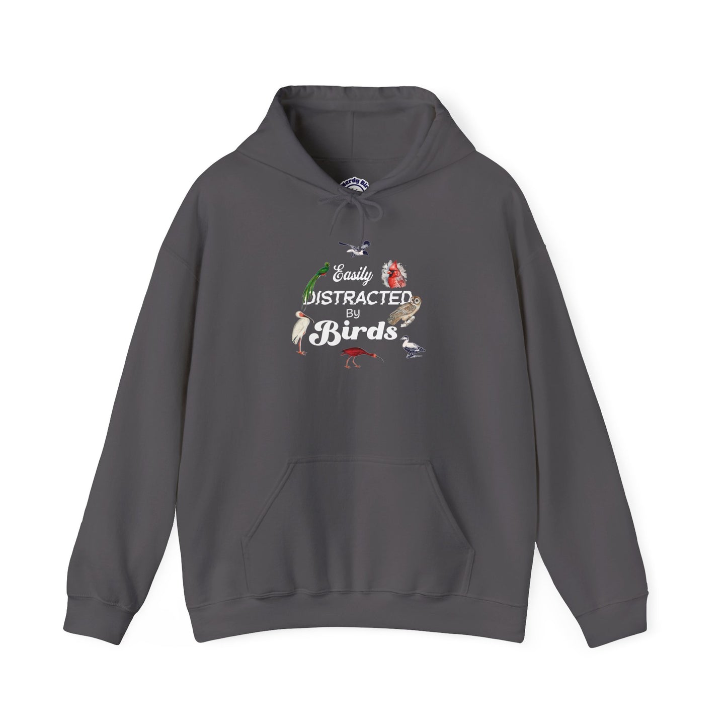 The Nerdy Birder - Easily Distracted by Birds Unisex Hoodie - Cozy Sweatshirt for Nature Lovers