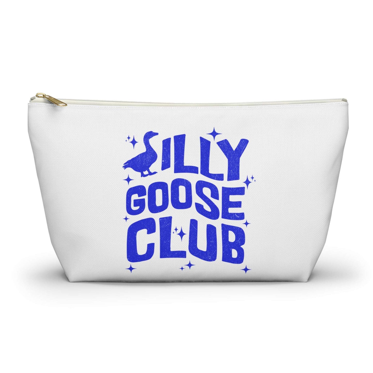 Silly Goose Club Accessory Pouch | Fun Makeup Bag | Travel Organizer | Gift for Friends | Cute Storage Solution | Quirky T-bottom Bag
