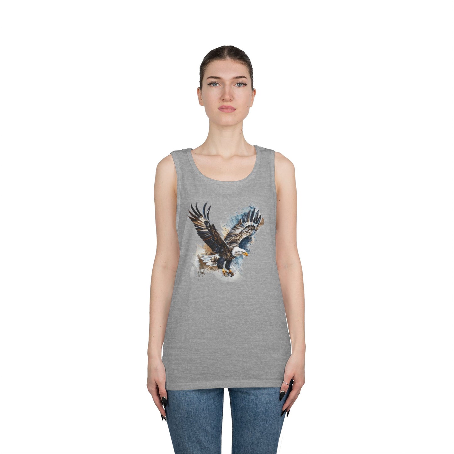 Eagle Graphic Unisex Heavy Cotton Tank Top – Outdoor Adventure Wear