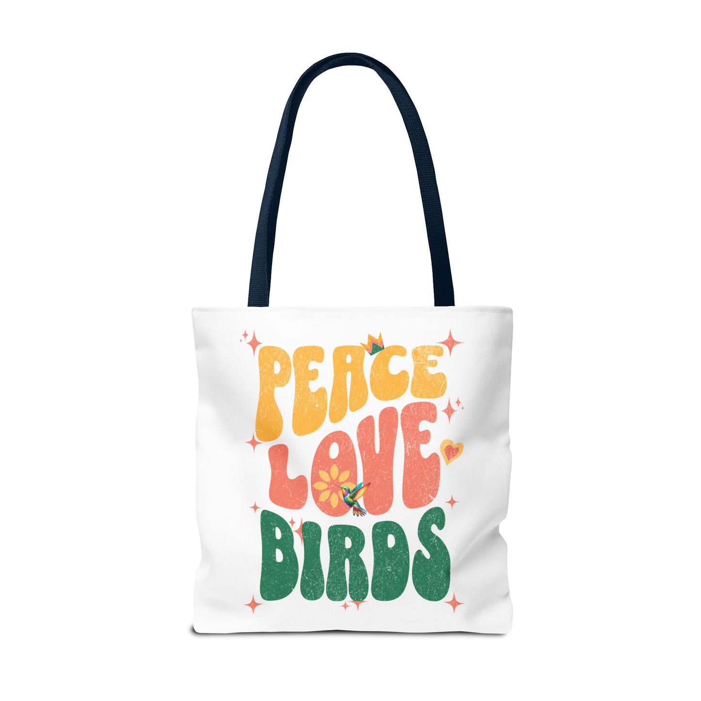 Peace Love Birds Tote Bag – Eco-Friendly Canvas Bag for Nature Lovers