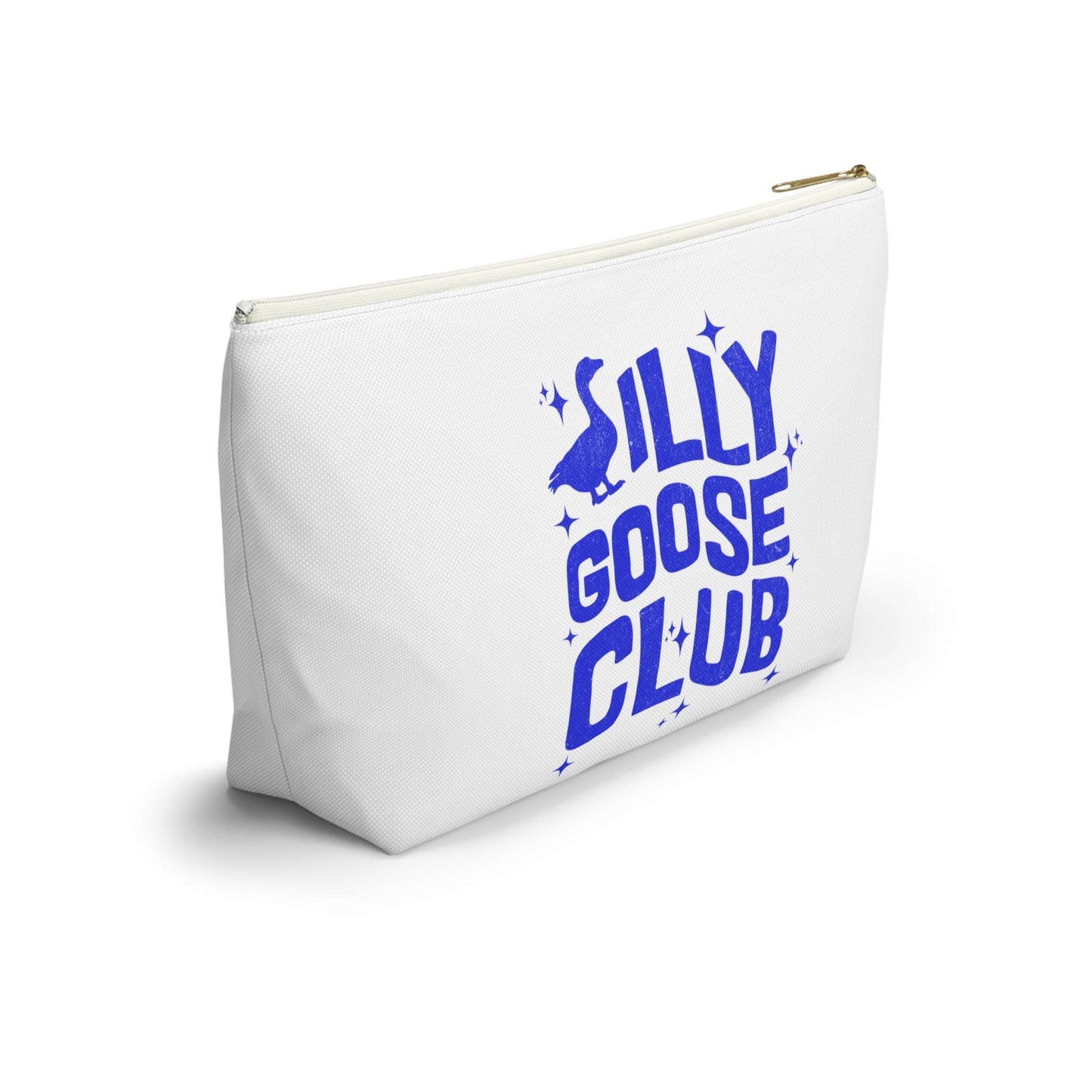 Silly Goose Club Accessory Pouch | Fun Makeup Bag | Travel Organizer | Gift for Friends | Cute Storage Solution | Quirky T-bottom Bag