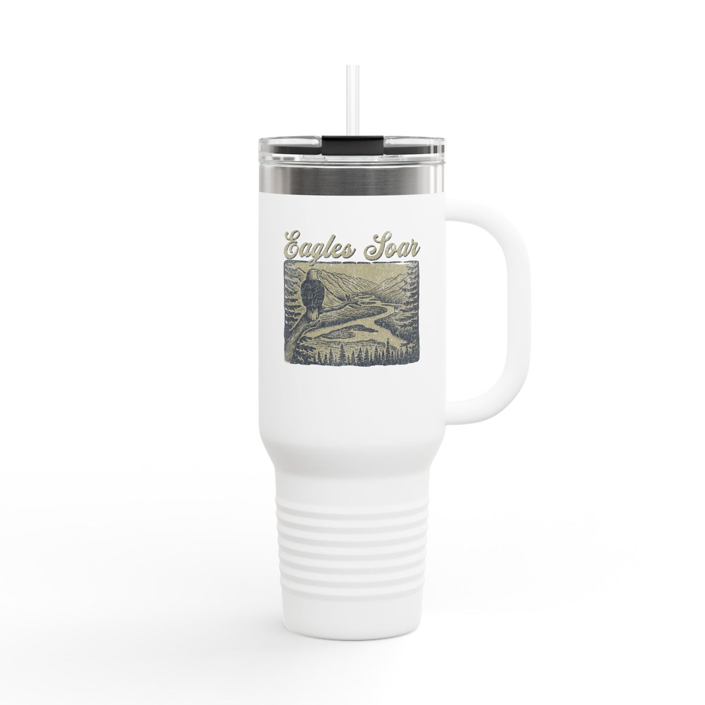 The Nerdy Birder Eagles Soar Insulated Travel Mug 40oz