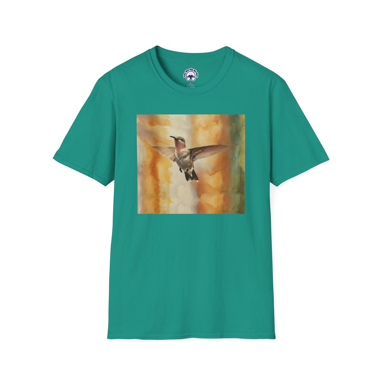 Hummingbird Watercolor T-Shirt, Nature Lover Gift, Birdwatching Shirt