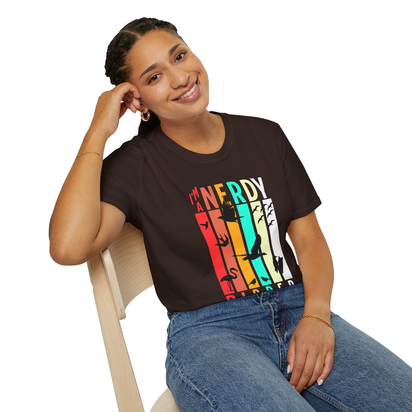 I'm A Nerdy Birder Unisex Softstyle T-Shirt - Nature Lover's Gift