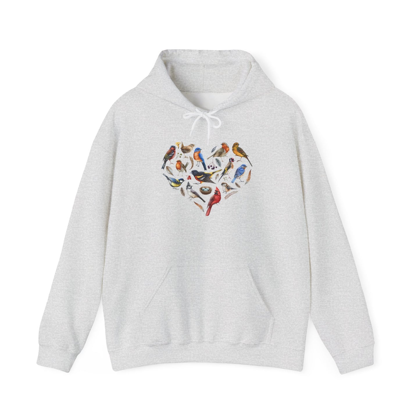 Bird Heart Unisex Hoodie - Cozy Sweatshirt for Nature Lovers