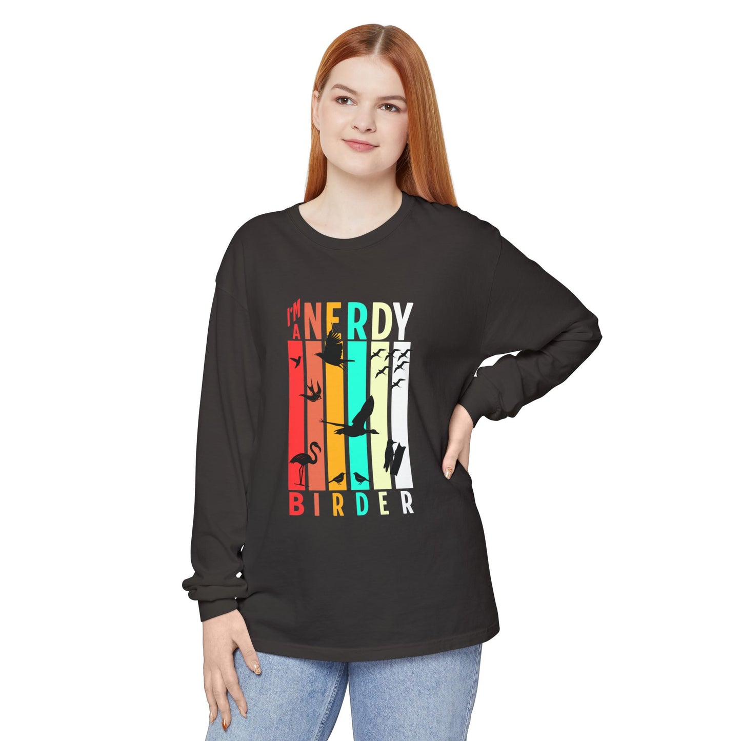 I'm a Nerdy Birder Long Sleeve T-Shirt - Unisex Birdwatching Apparel