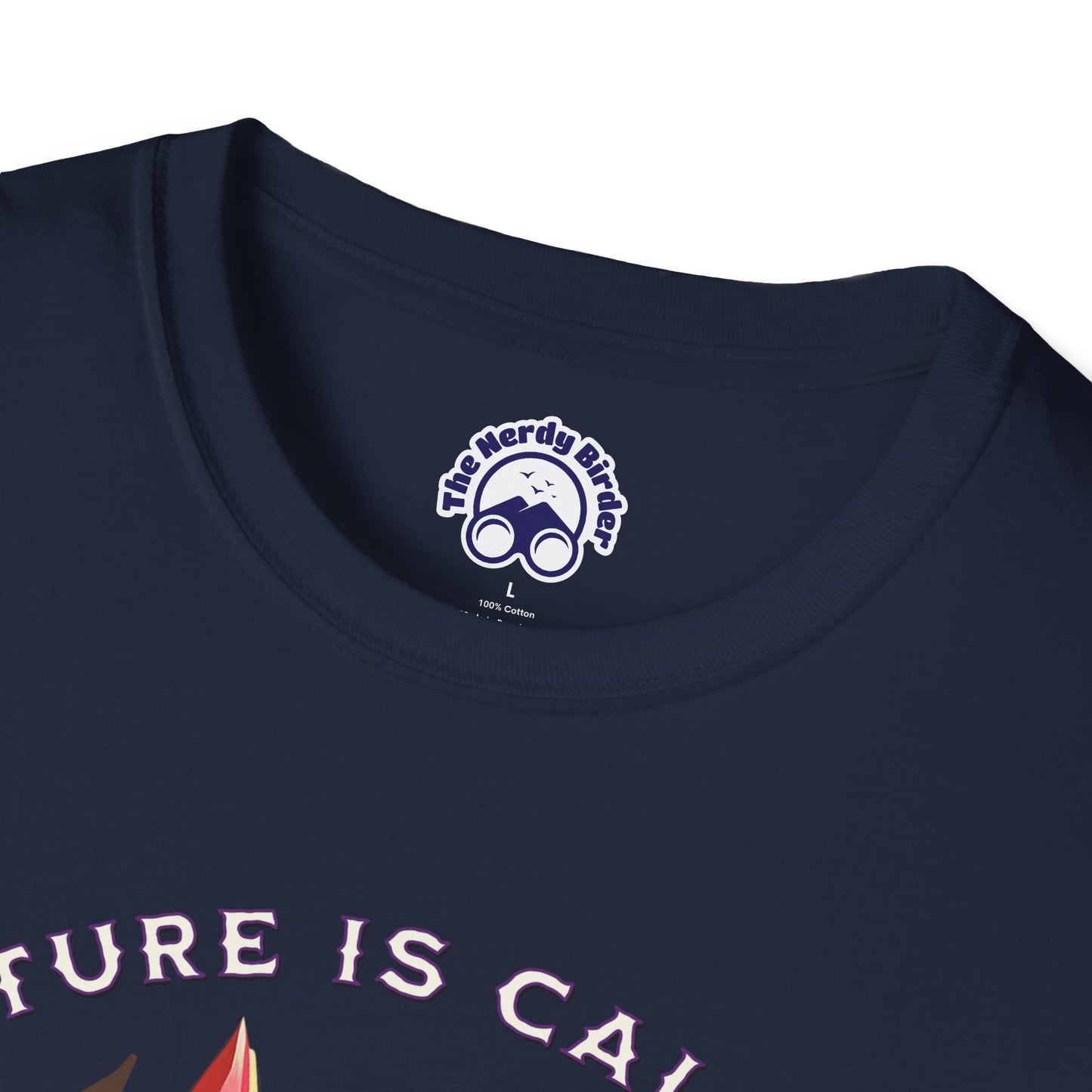 Nature Is Calling Birding Unisex Softstyle T-Shirt