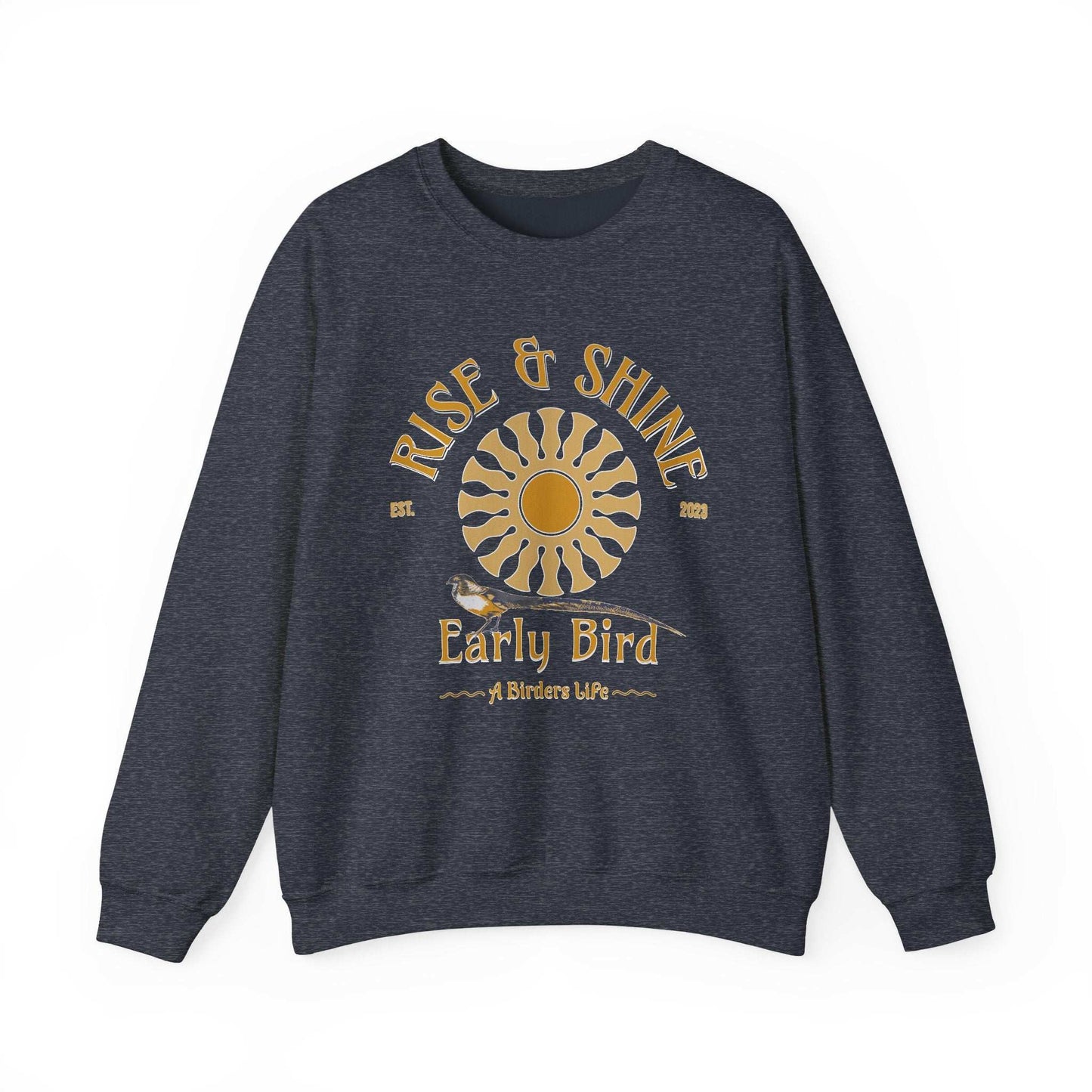 Rise & Shine Early Bird Crewneck Sweatshirt - Perfect for Bird Lovers