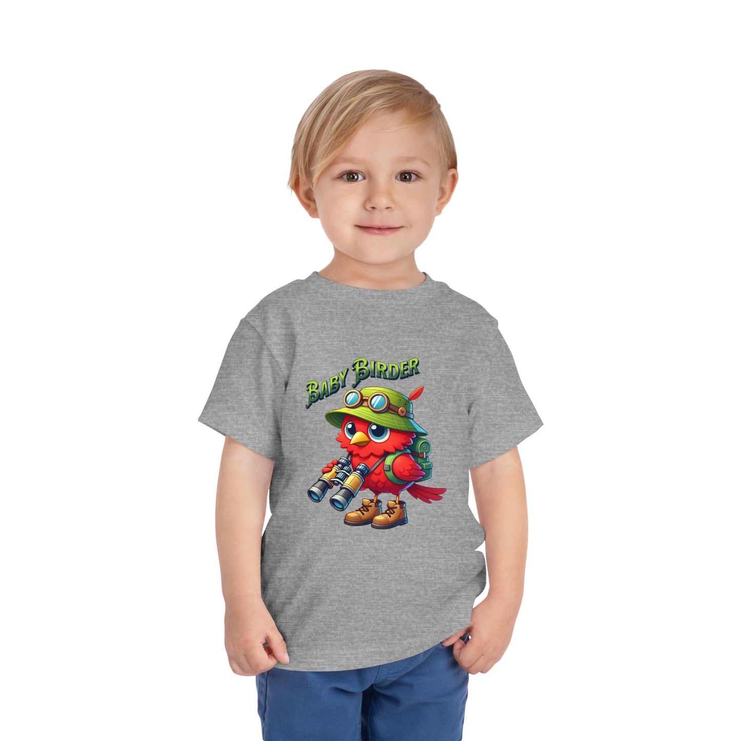 The Nerdy Birder - Cute Toddler T-Shirt with Baby Birder Tee