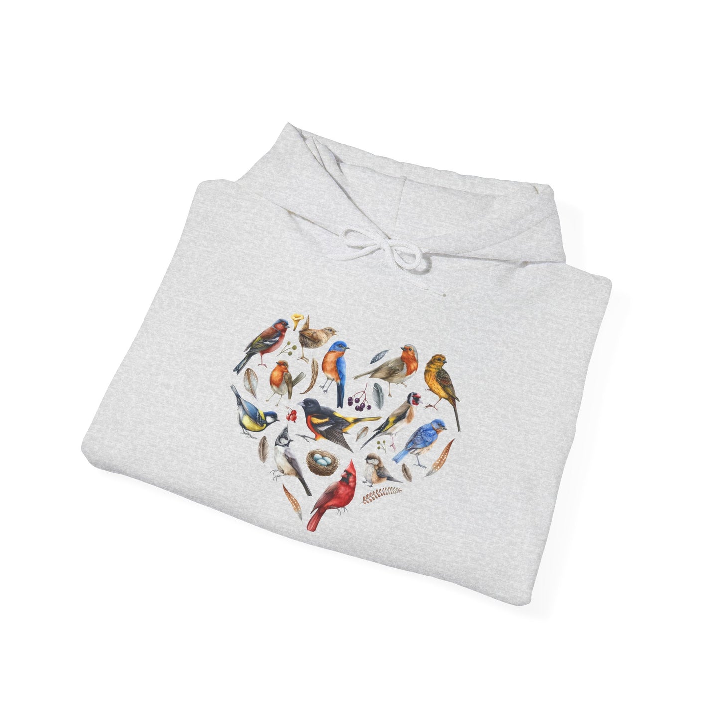 Bird Heart Unisex Hoodie - Cozy Sweatshirt for Nature Lovers