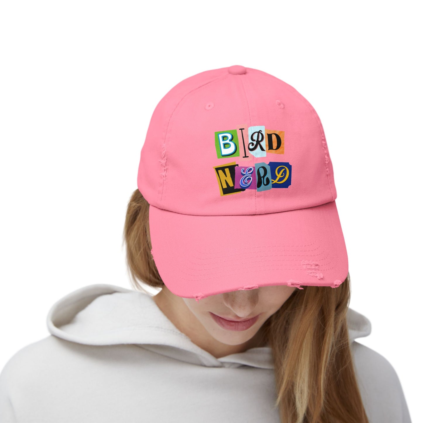 Bird Nerd Playful Unisex Distressed Cap - Perfect for Bird Lovers & Nerds