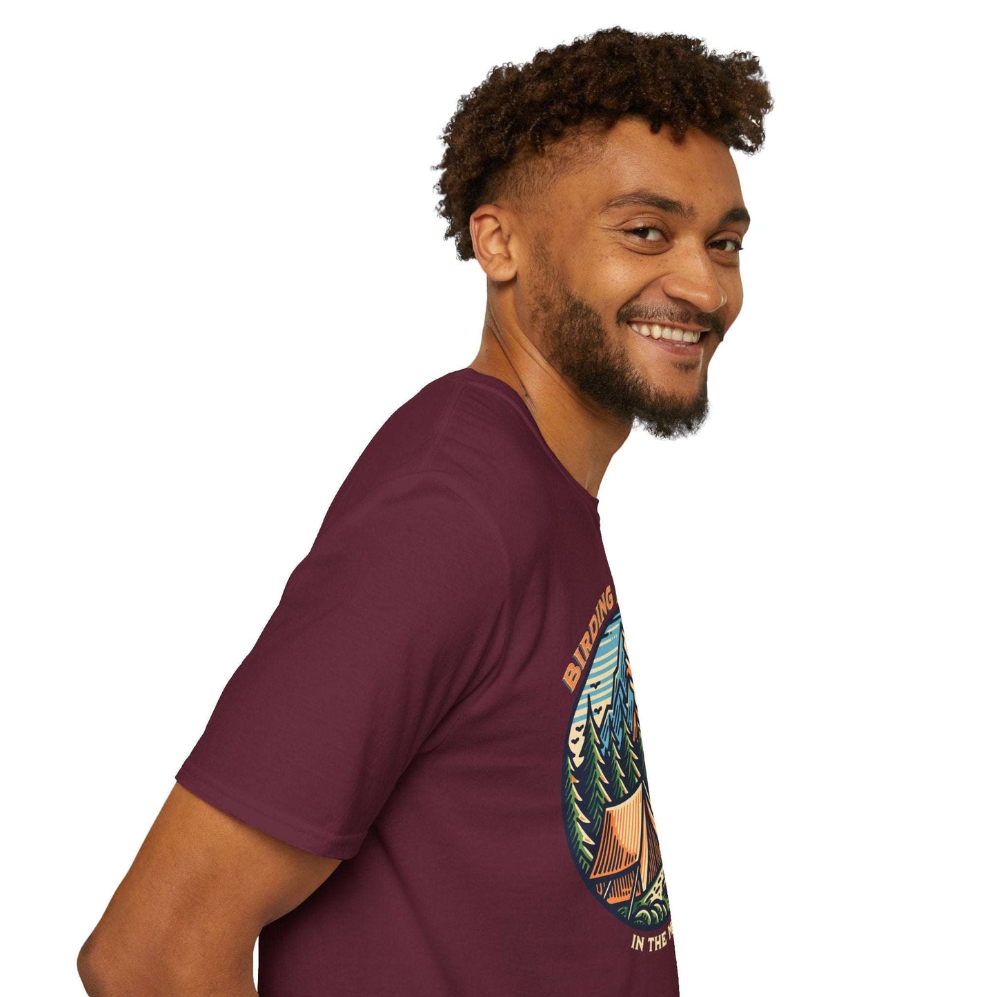 Birding in The Mountains Unisex Softstyle T-Shirt - Nature Lover's Gift