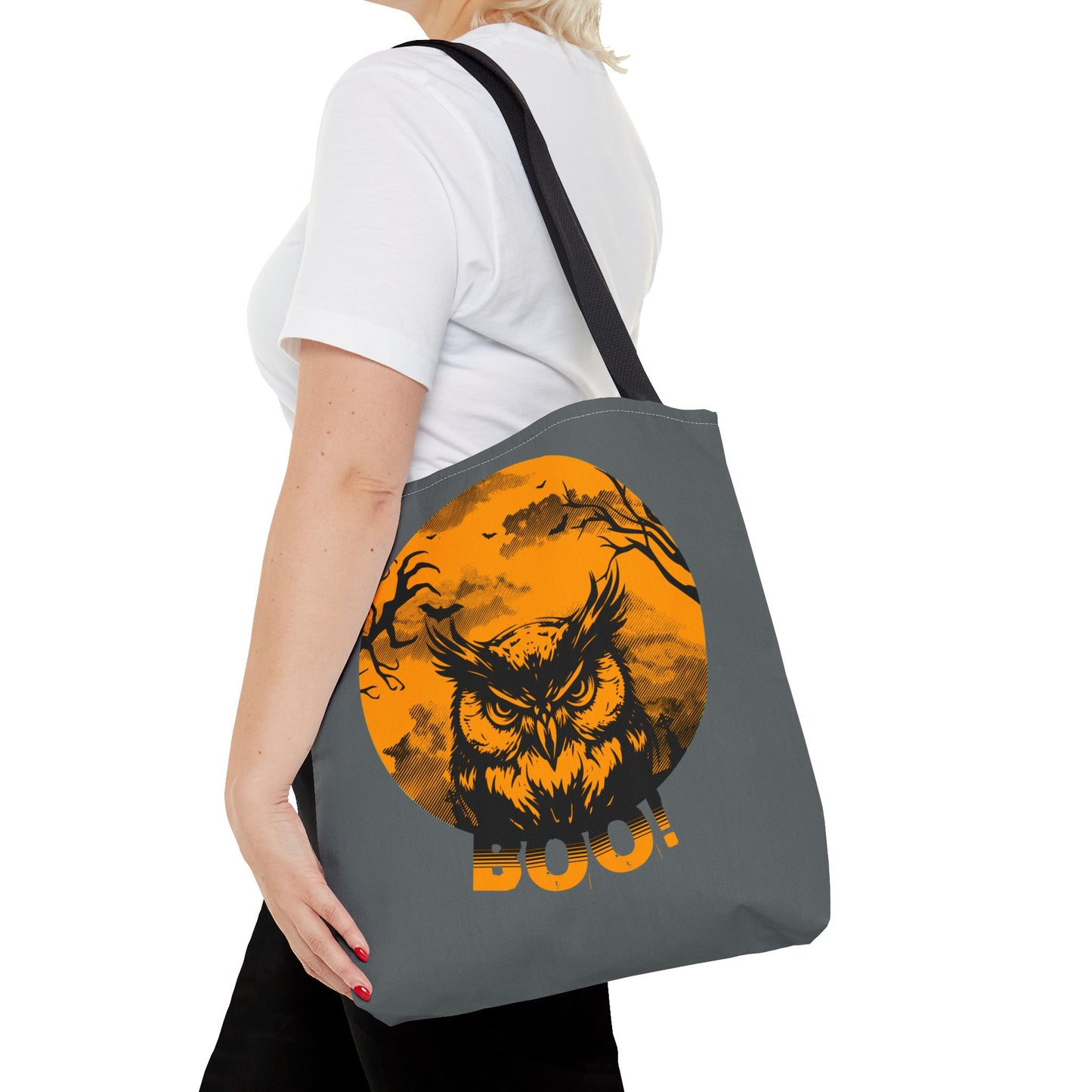 Halloween Owl Tote Bag - Spooky Boo Design for Trick-or-Treating