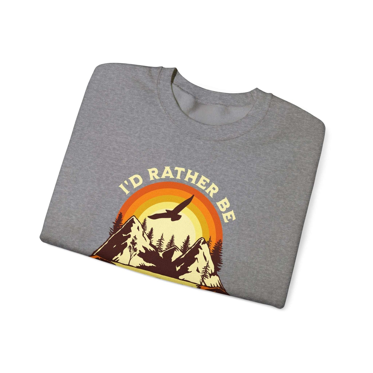 I'd Rather Be Birding Unisex Heavy Blend Crewneck Sweatshirt