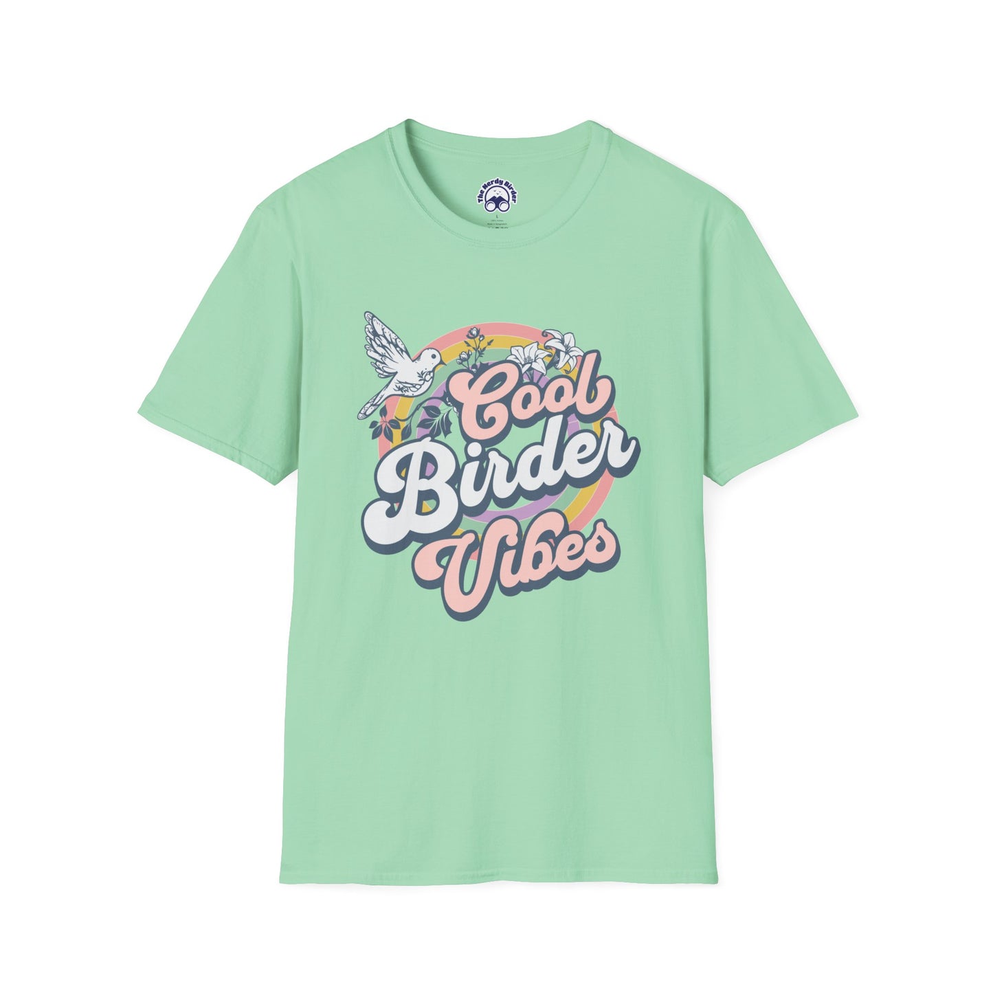Cool Birder Vibes Unisex Softstyle T-Shirt | Perfect for Bird Lovers and Nature Enthusiasts