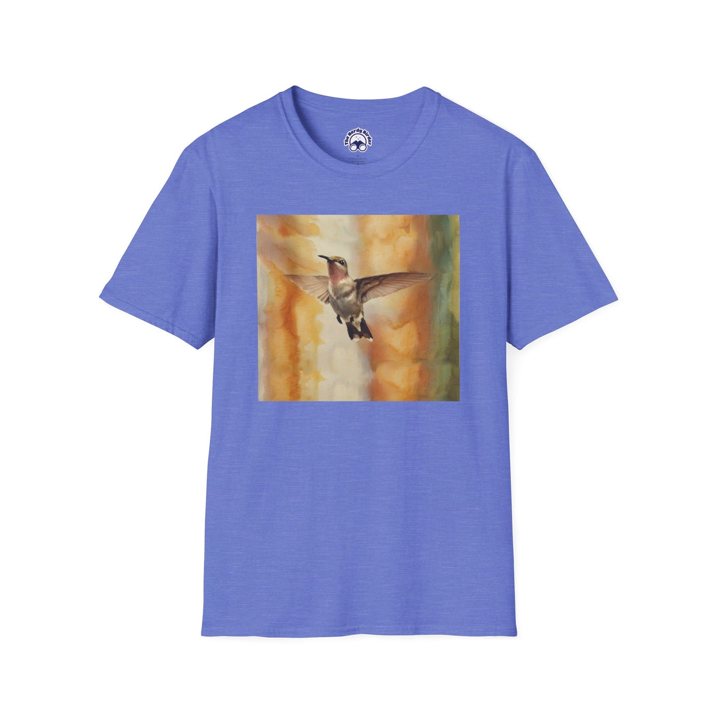 Hummingbird Watercolor T-Shirt, Nature Lover Gift, Birdwatching Shirt