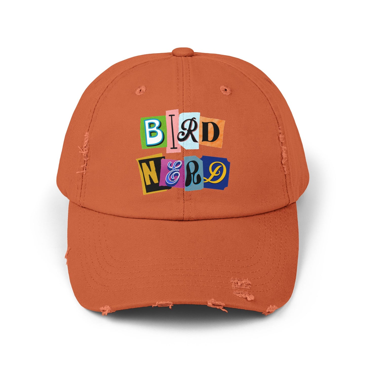 Bird Nerd Playful Unisex Distressed Cap - Perfect for Bird Lovers & Nerds