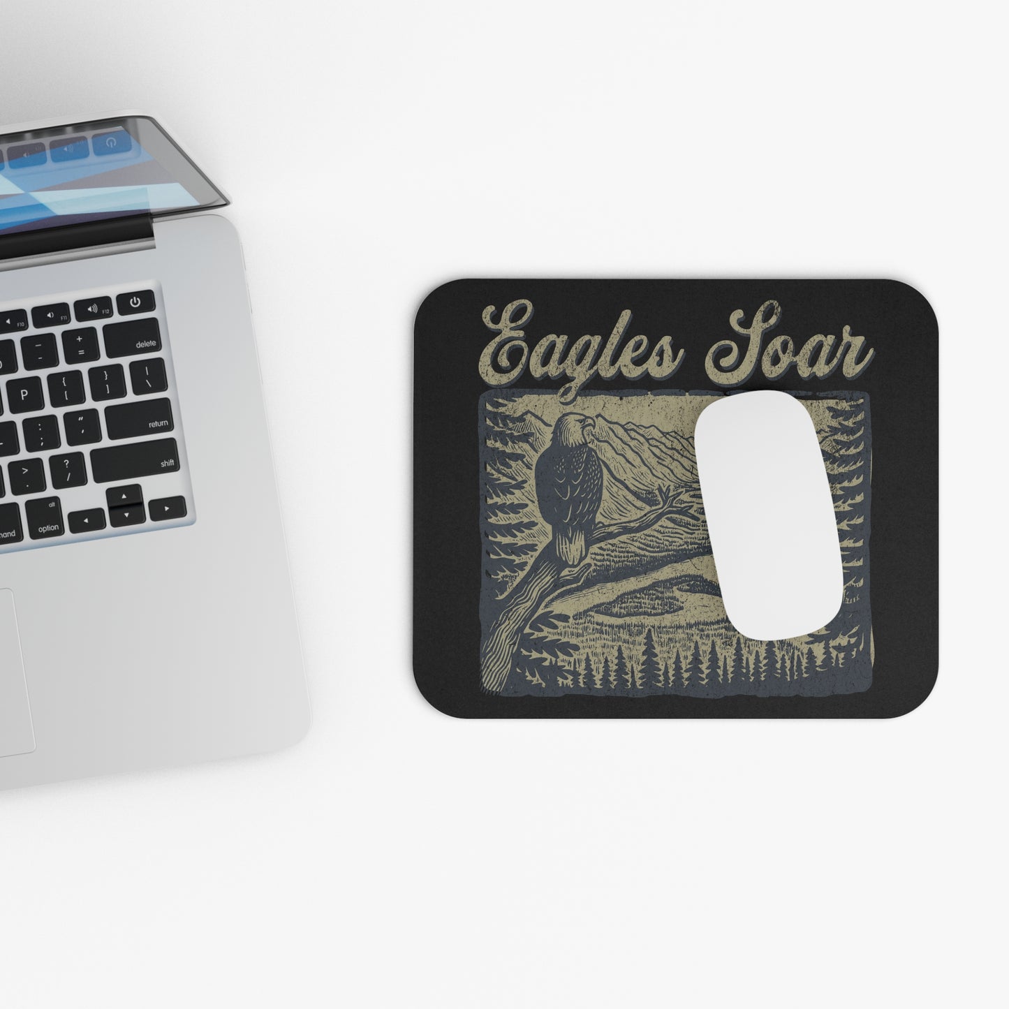 Eagles Soar Mouse Pad - Nature-Themed Desk Accessory