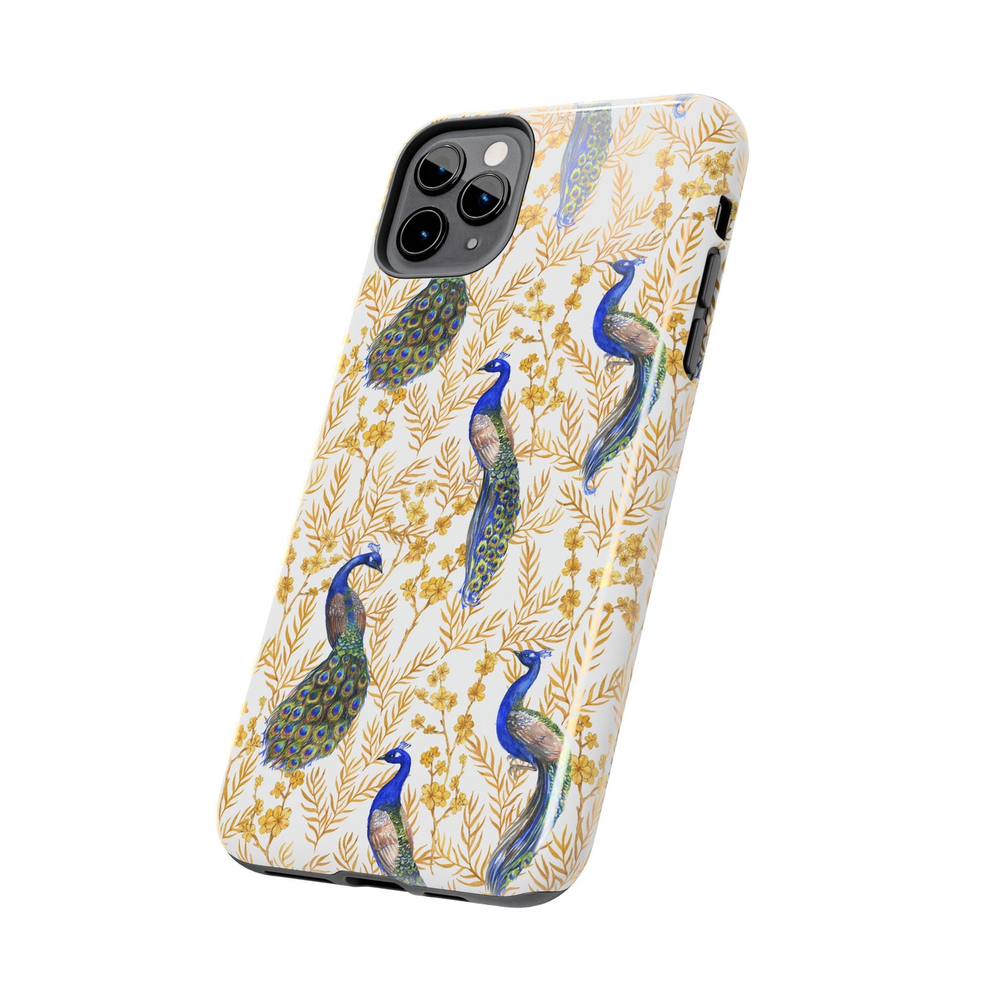 Elegant Peacock Tough Phone Case - Stylish Protection for Nature Lovers