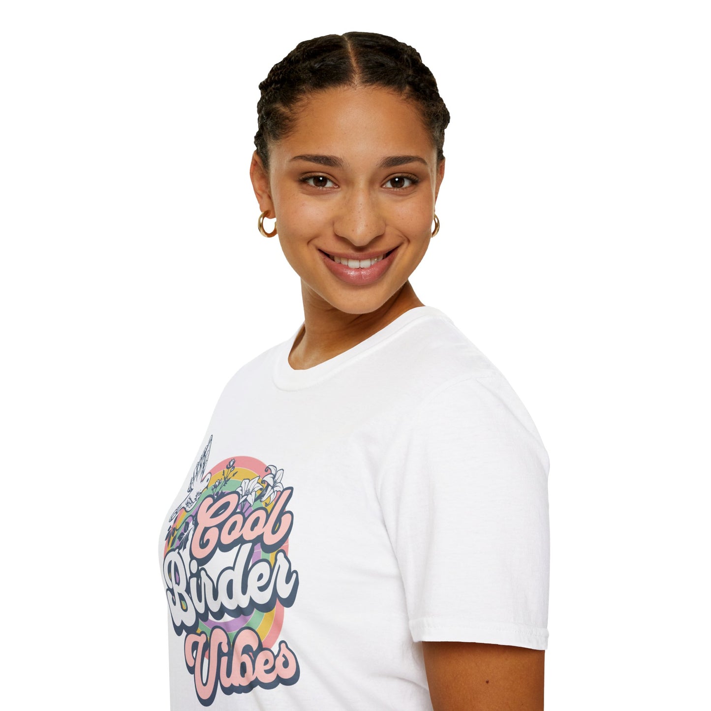 Cool Birder Vibes Unisex Softstyle T-Shirt | Perfect for Bird Lovers and Nature Enthusiasts