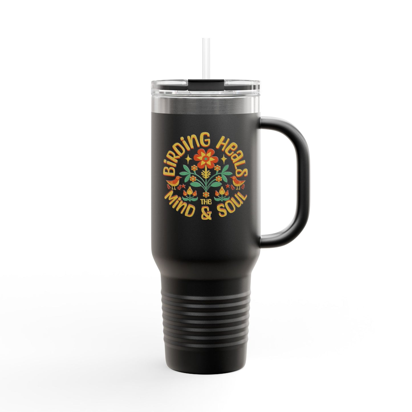 The Nerdy Birder Birding Heals Insulated Travel Mug, 40oz