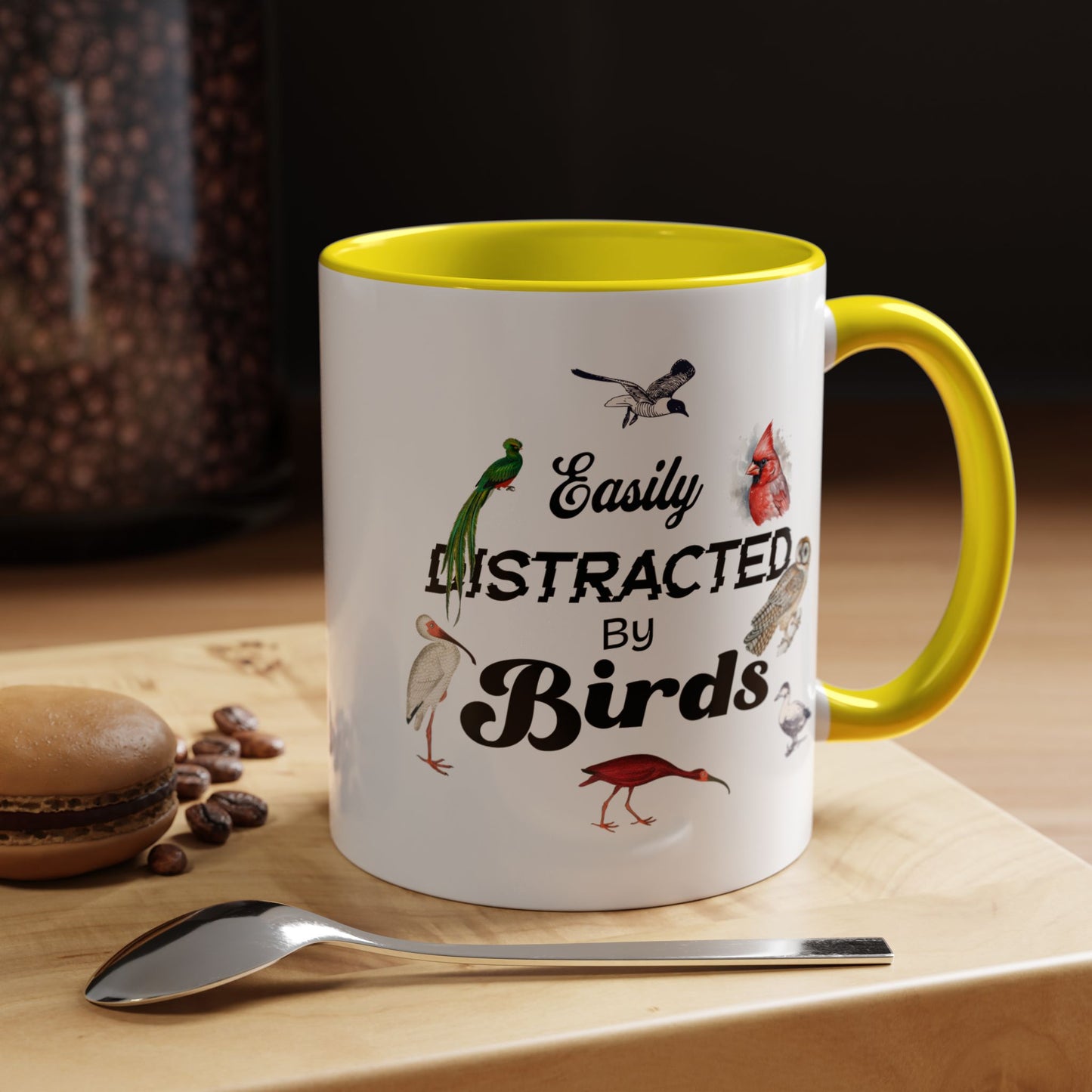 Easily Distracted by Birds Coffee Mug - Fun Accent Mug for Bird Lovers
