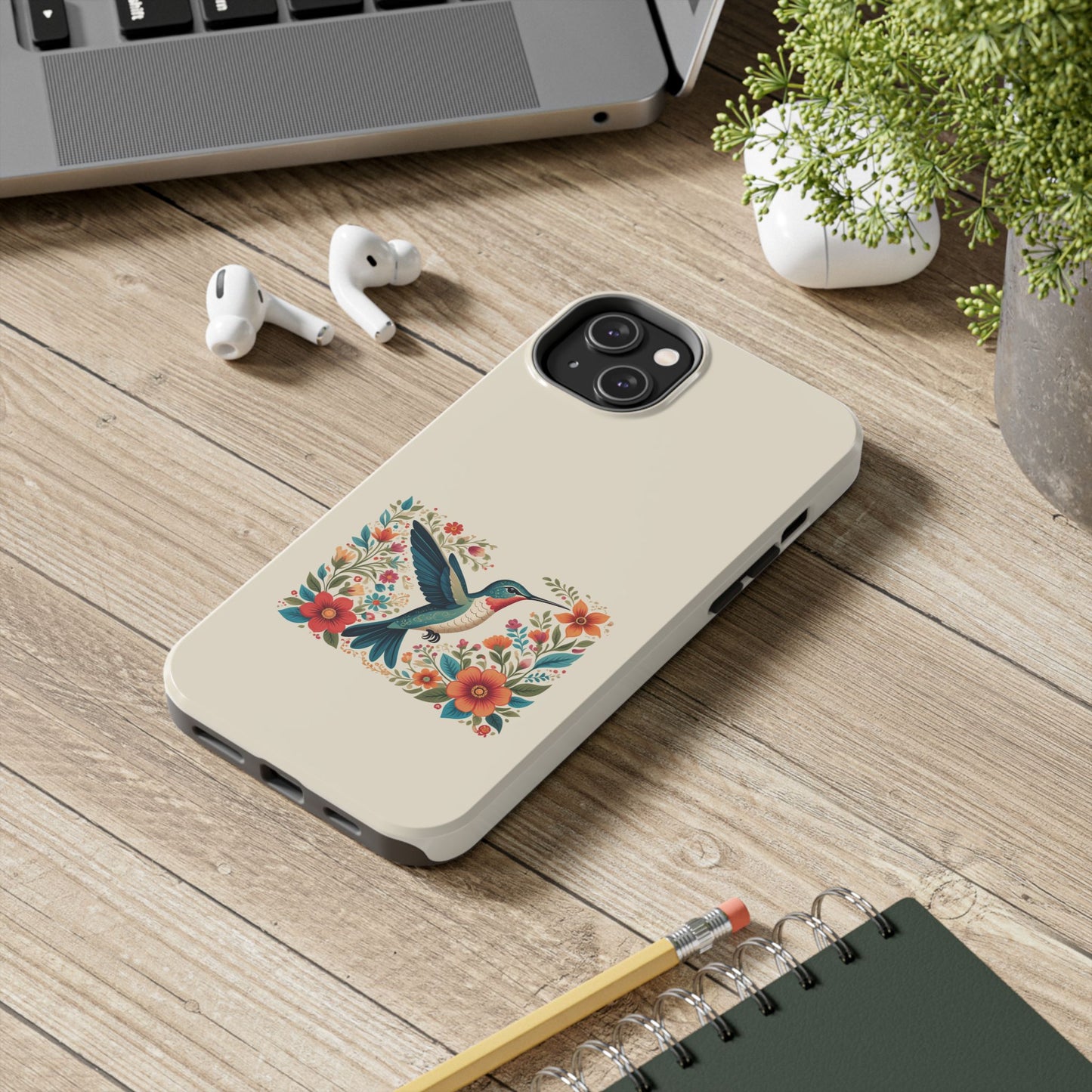 Hummingbird in Bloom Tough Phone Cases