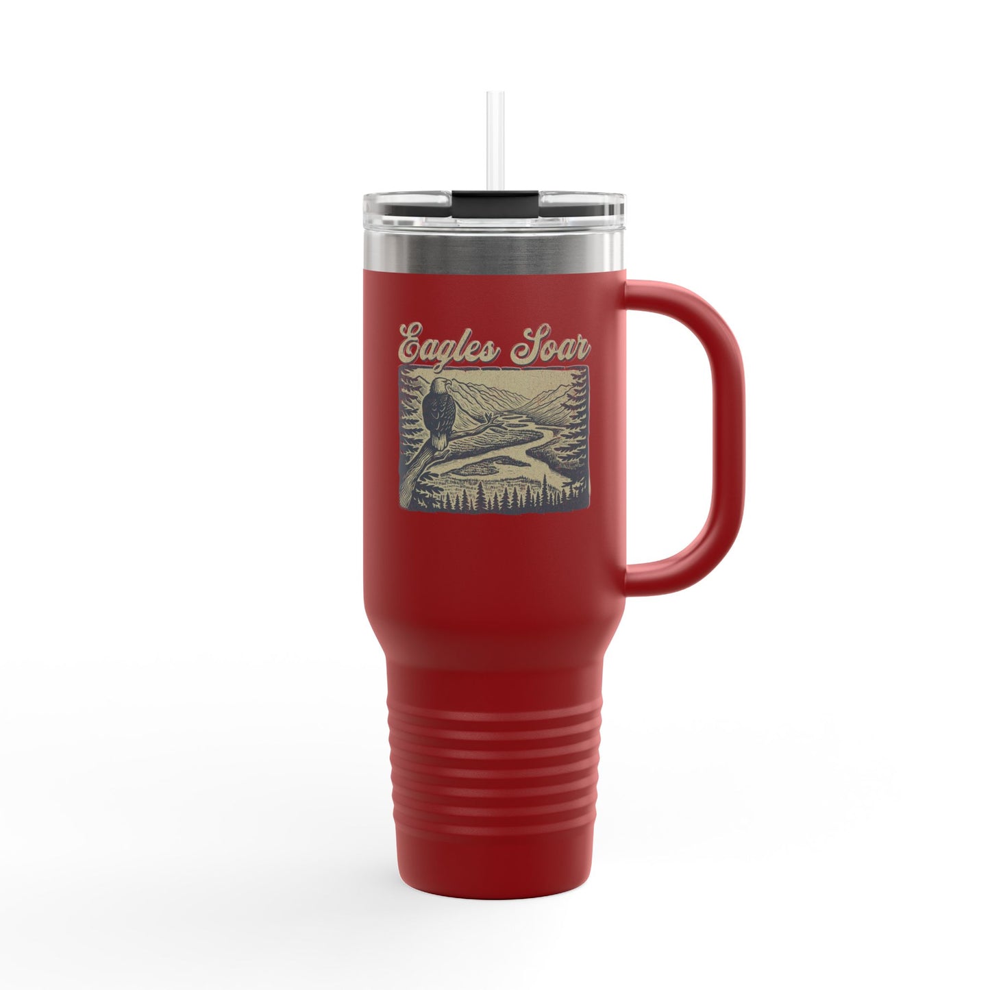 The Nerdy Birder Eagles Soar Insulated Travel Mug 40oz