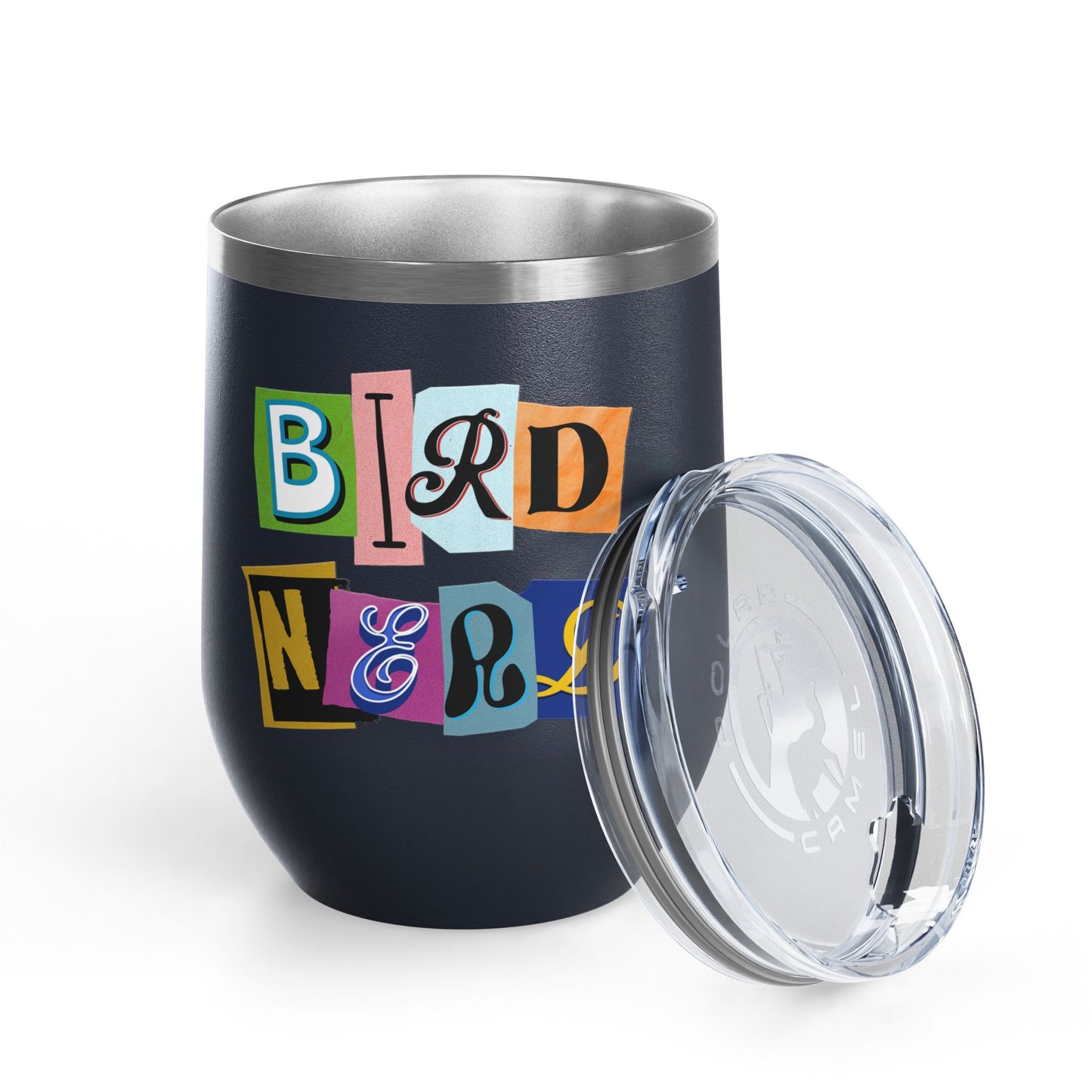 Bird Nerd Wine Tumbler - 12oz Insulated Stainless Steel Cup for Wine Lovers