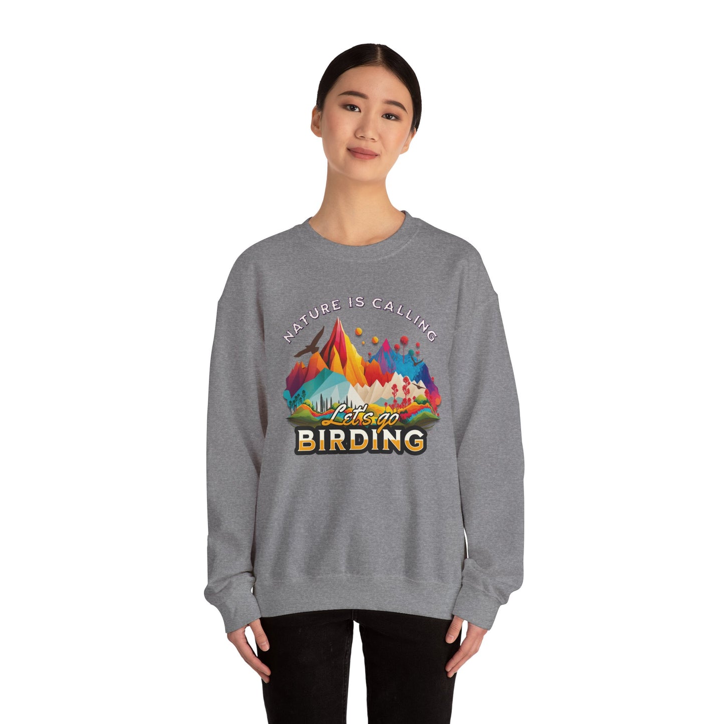 Nature is Calling Birding Sweatshirt | Unisex Heavy Blend™ Crewneck for Outdoor Lovers