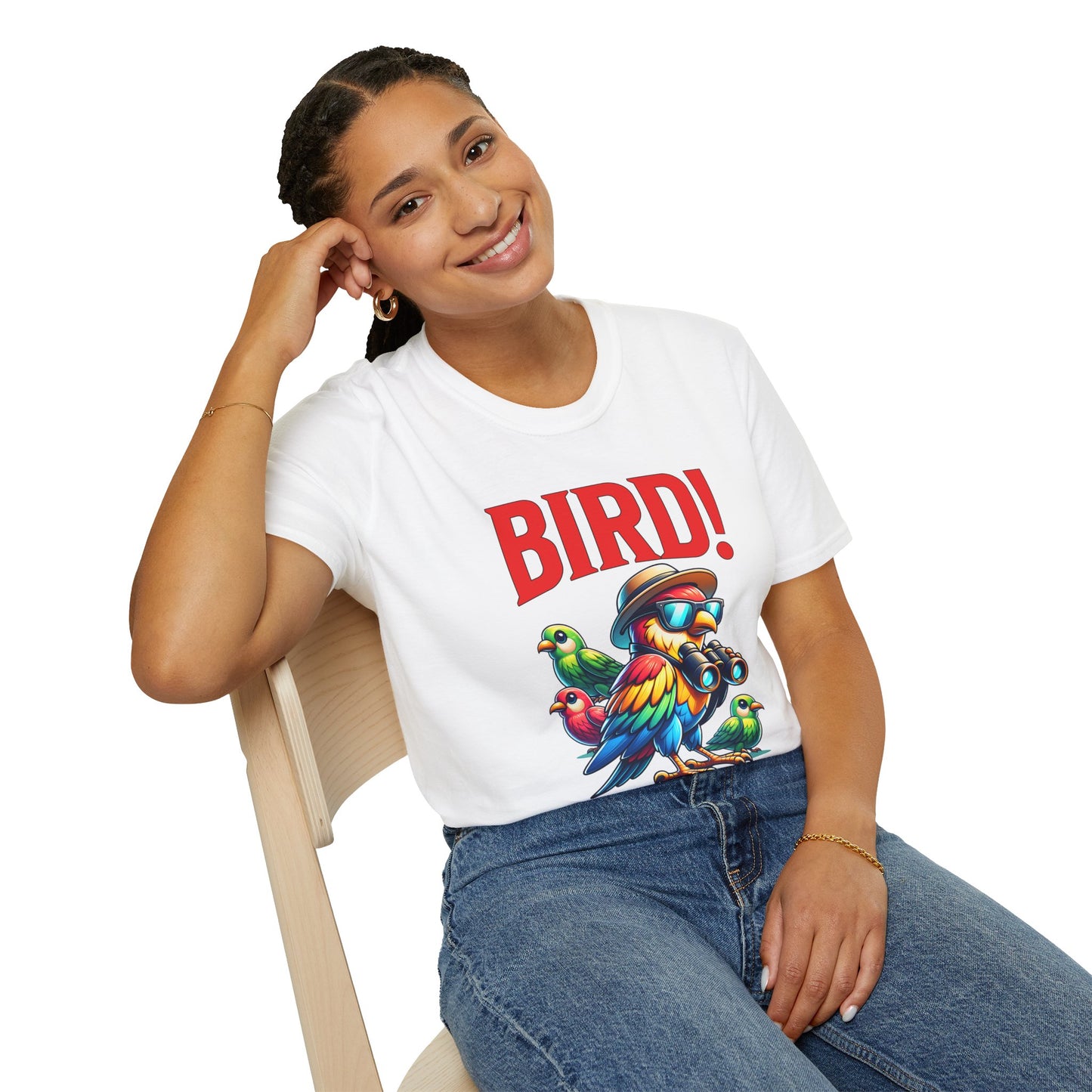 Colorful BIRD! Unisex Softstyle T-Shirt