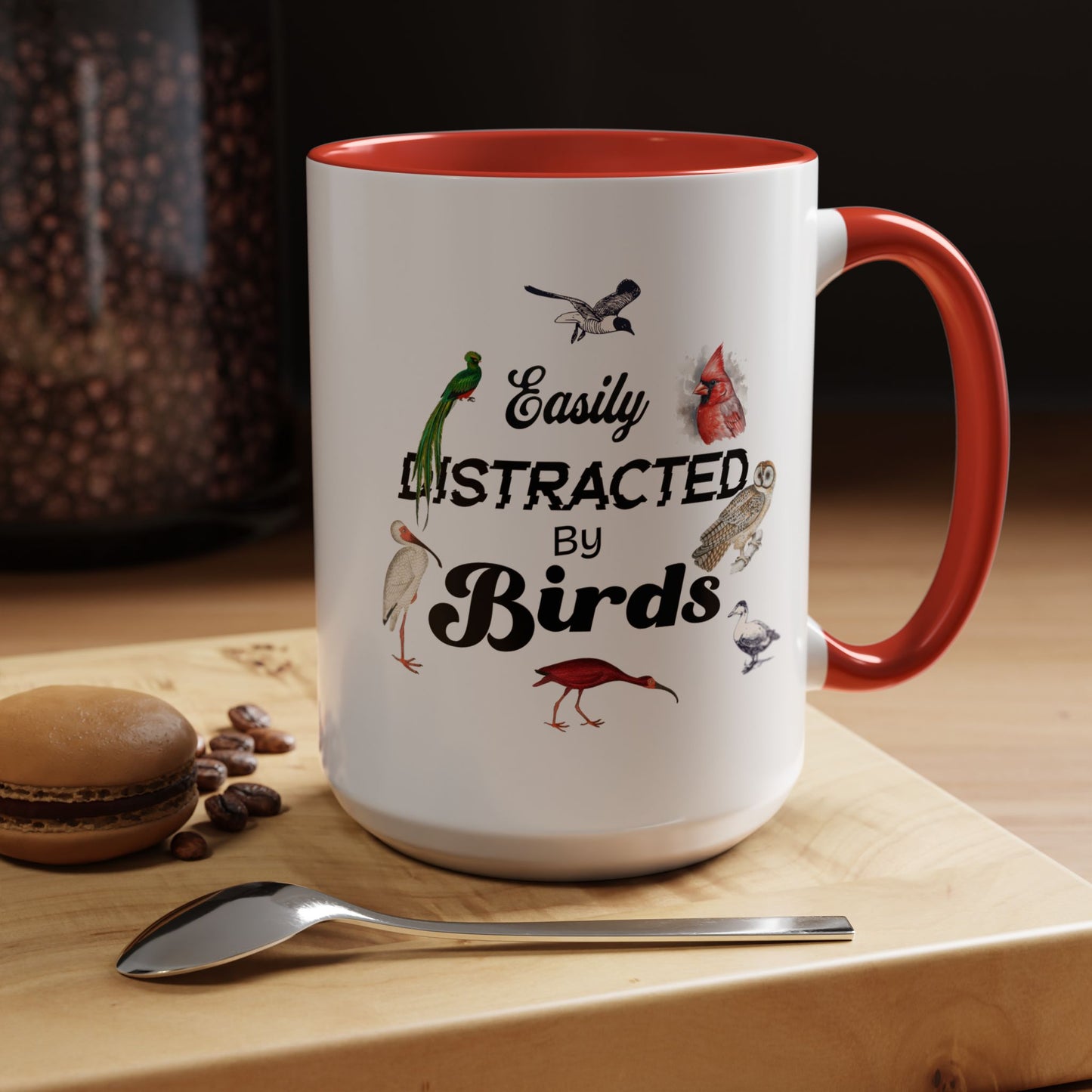 Easily Distracted by Birds Coffee Mug - Fun Accent Mug for Bird Lovers