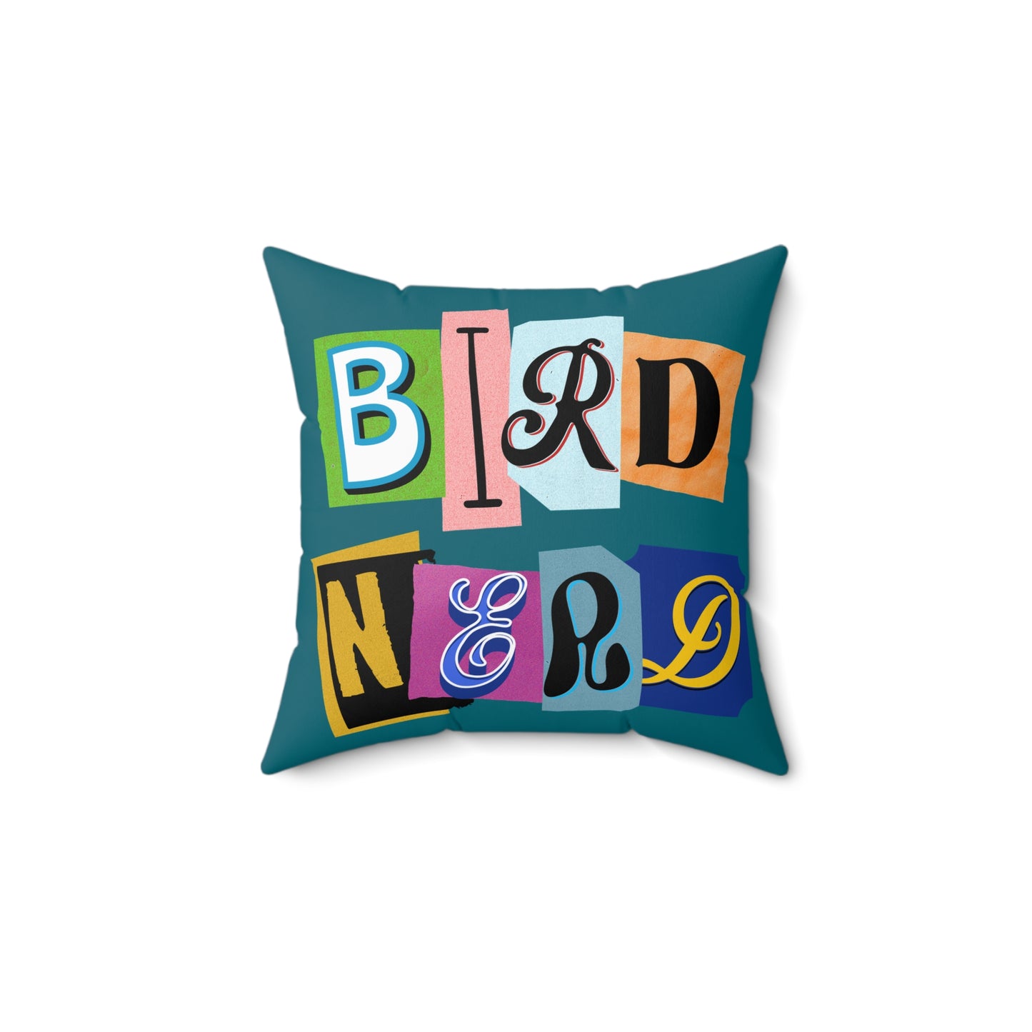 Bird Nerd Vibrant Square Pillow - Home Decor