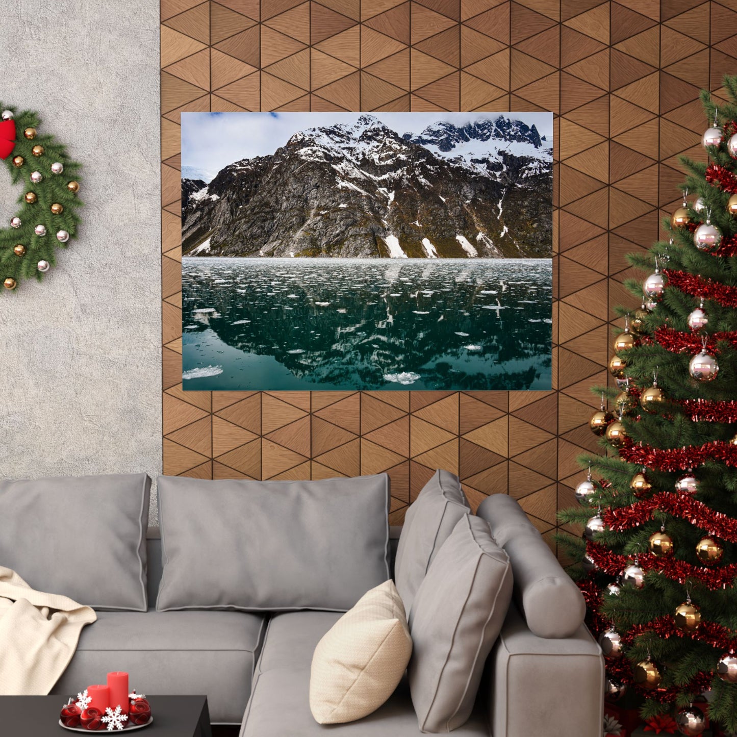Serene Mountain Reflection Matte Poster - Stunning Nature Wall Art for Home Décor