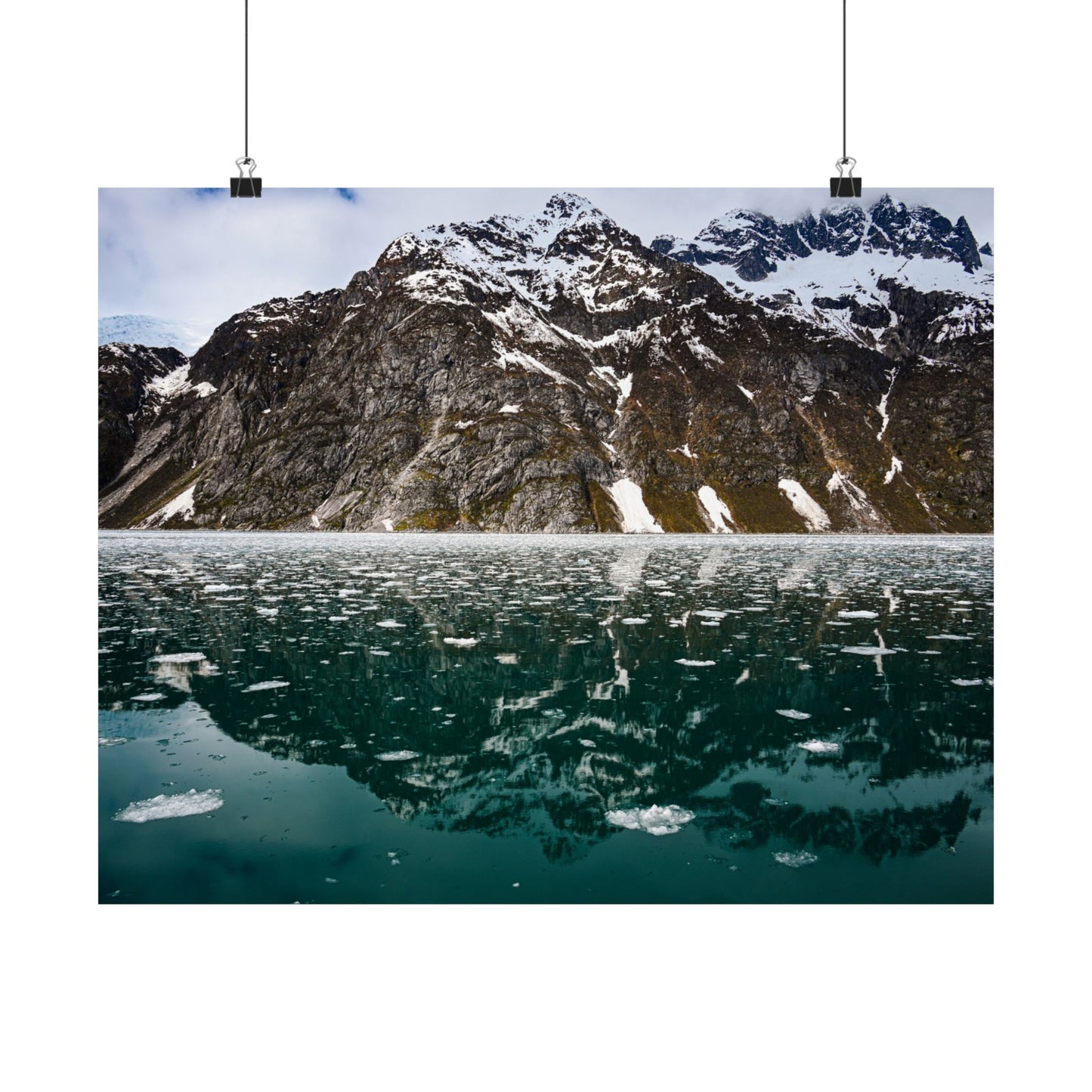 Serene Mountain Reflection Matte Poster - Stunning Nature Wall Art for Home Décor
