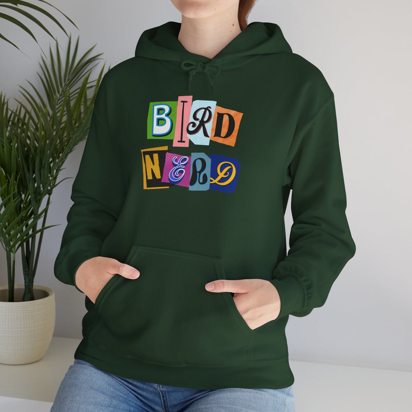 Bird Nerd Unisex Hooded Sweatshirt - Cozy Gift for Birdwatchers, Nature Lovers, Casual Style, Eco-Friendly, Every Day Wear