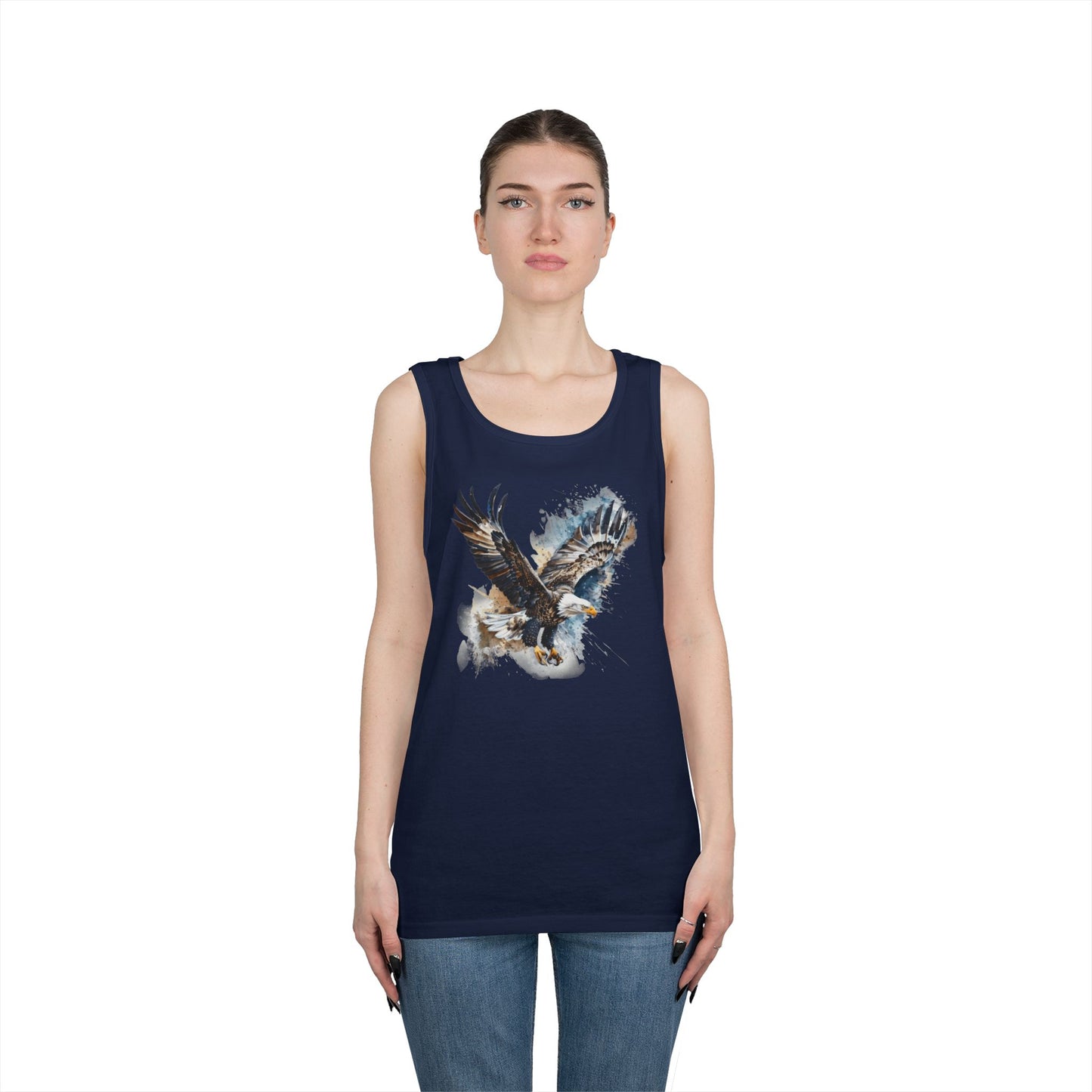 Eagle Graphic Unisex Heavy Cotton Tank Top – Outdoor Adventure Wear