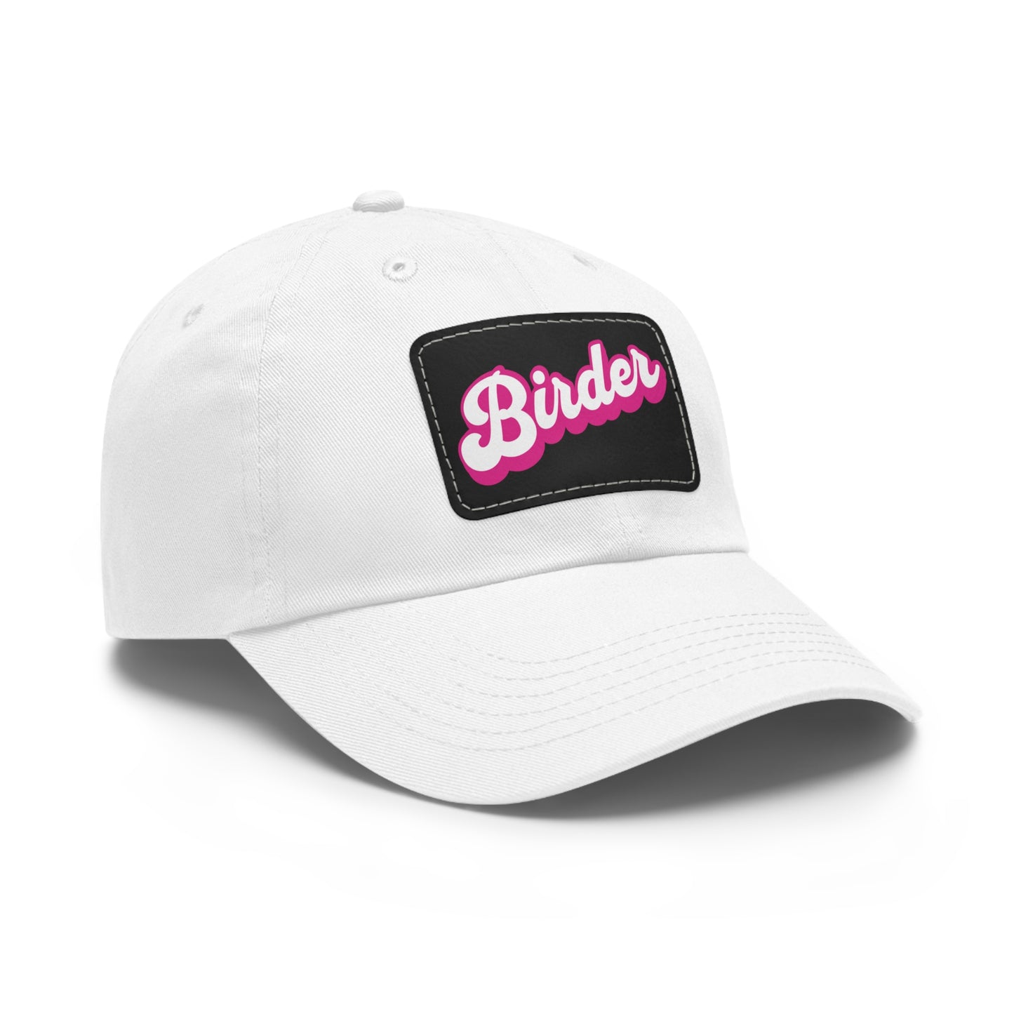 The Nerdy Birder - Birder Hat with Leather Patch for Inspired by childhood memories of playful glamour, Stylish Outdoor Cap, Gift for Bird Watching Enthusiasts, Casual Fashion Accessory