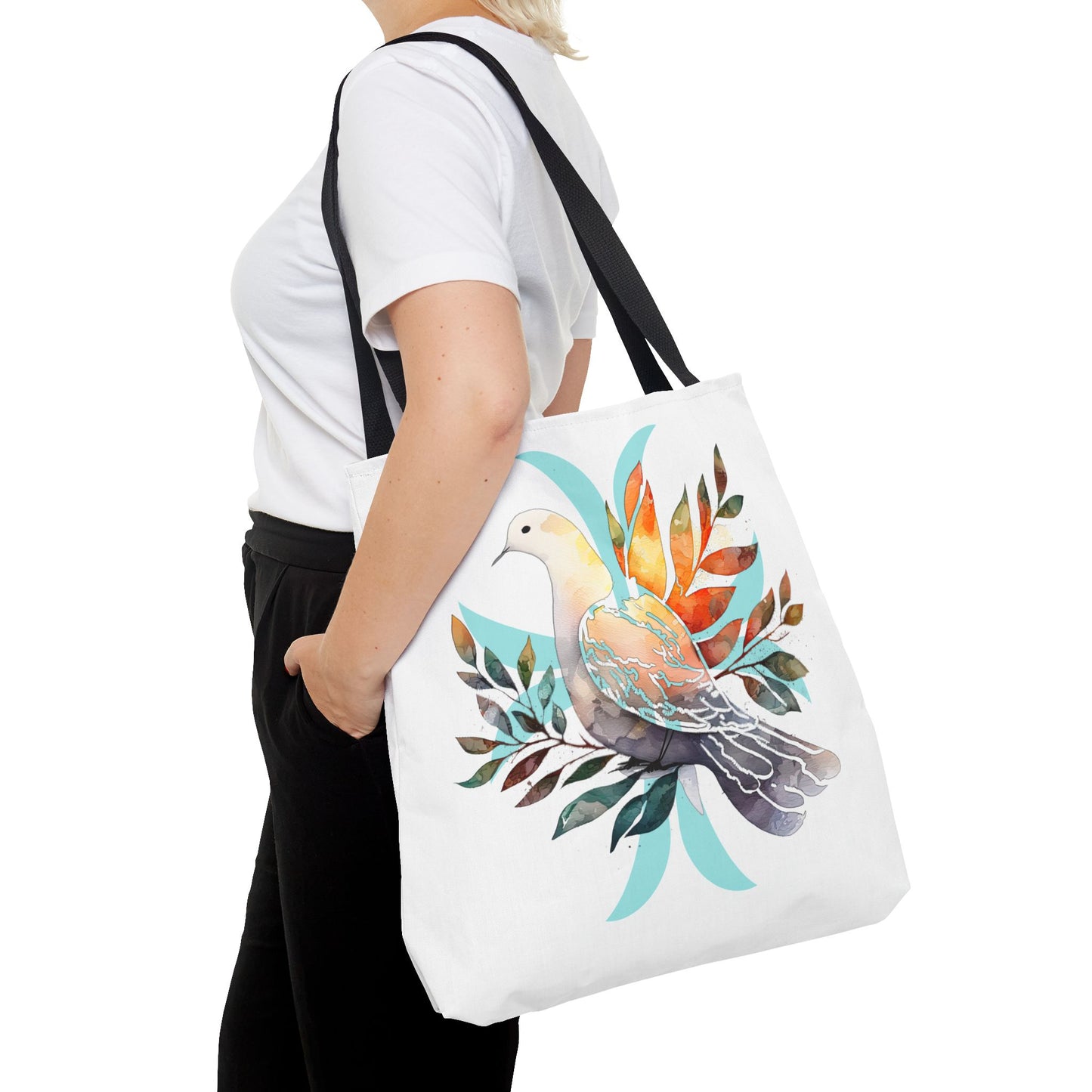 Peaceful Dove Tote Bag in White