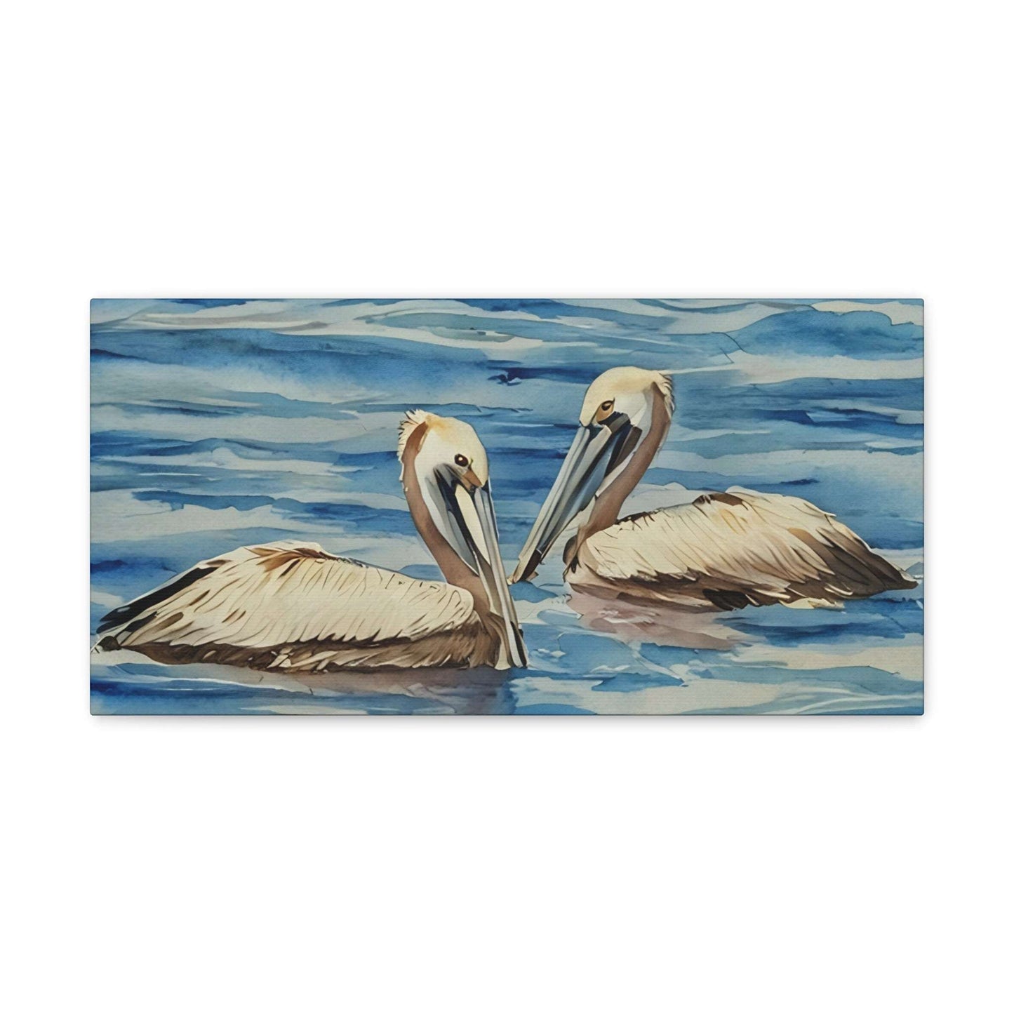 Elegant Pelican Canvas Gallery Wrap - Coastal Wall Art for Nature Lovers
