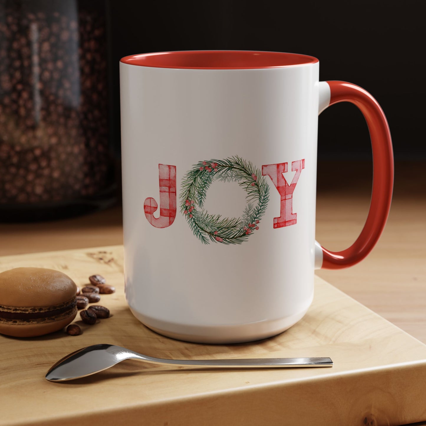 Joyful Holiday Accent Coffee Mug - Perfect Gift for Christmas & Winter Celebrations