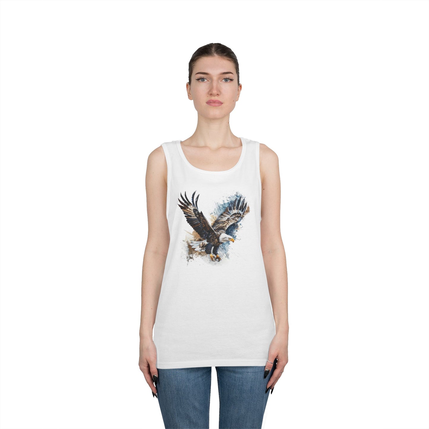 Eagle Graphic Unisex Heavy Cotton Tank Top – Outdoor Adventure Wear