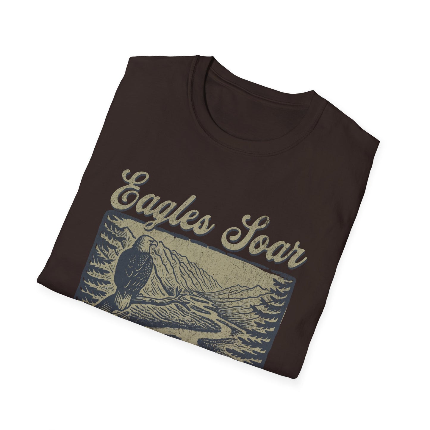Eagles Soar Unisex Softstyle T-Shirt - Nature Inspired Graphic Tee