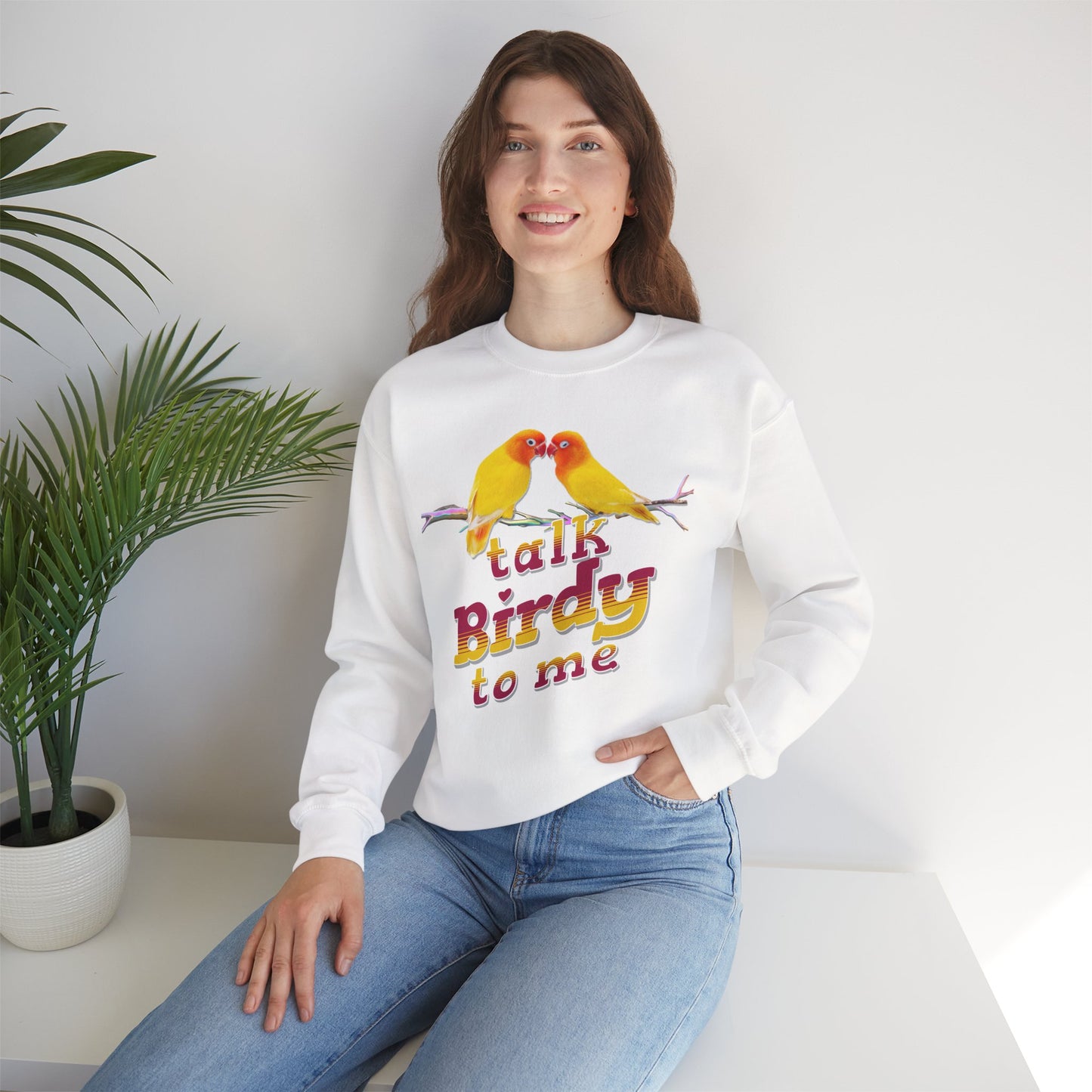 Talk Birdy to Me Unisex Heavy Blend Crewneck Sweatshirt