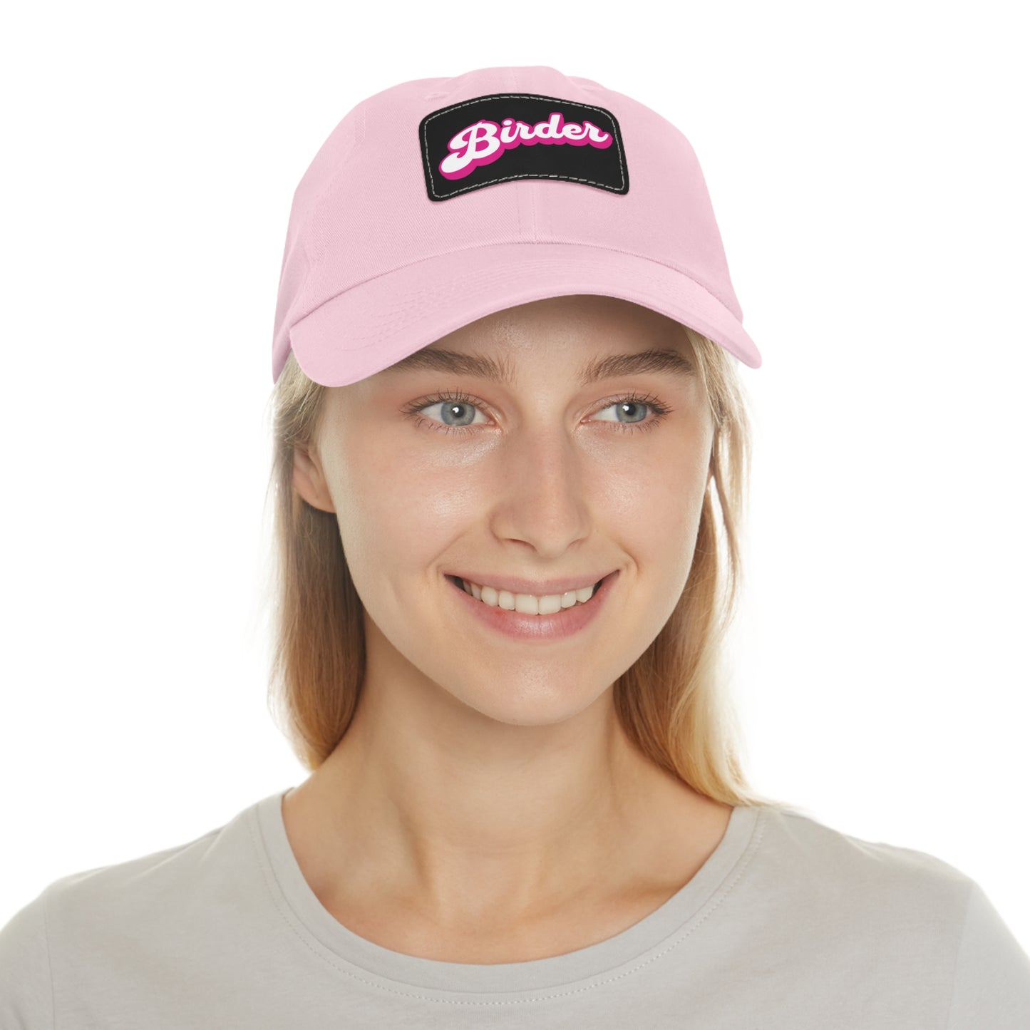 The Nerdy Birder - Birder Hat with Leather Patch for Inspired by childhood memories of playful glamour, Stylish Outdoor Cap, Gift for Bird Watching Enthusiasts, Casual Fashion Accessory