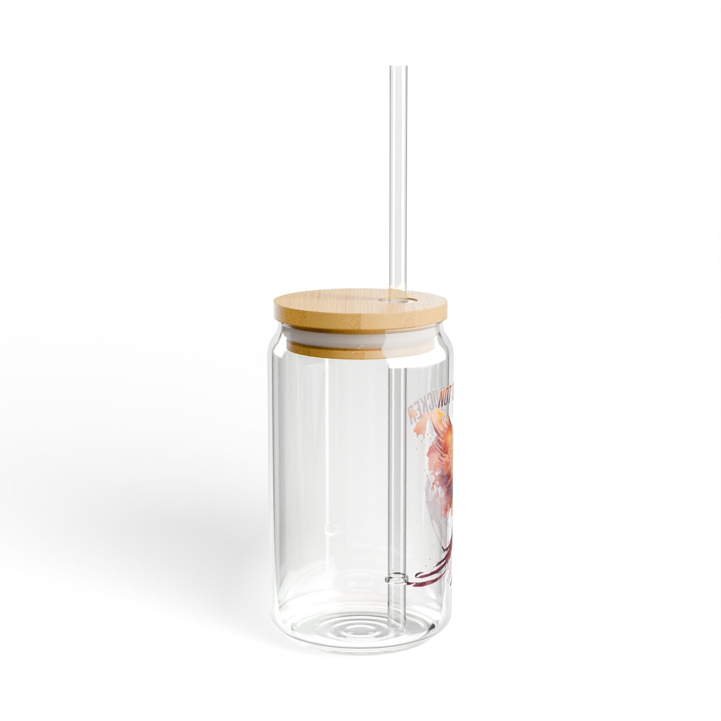 The Nerdy Birder Not Today Cluckers 16oz Sipper Glass With Bamboo Lid