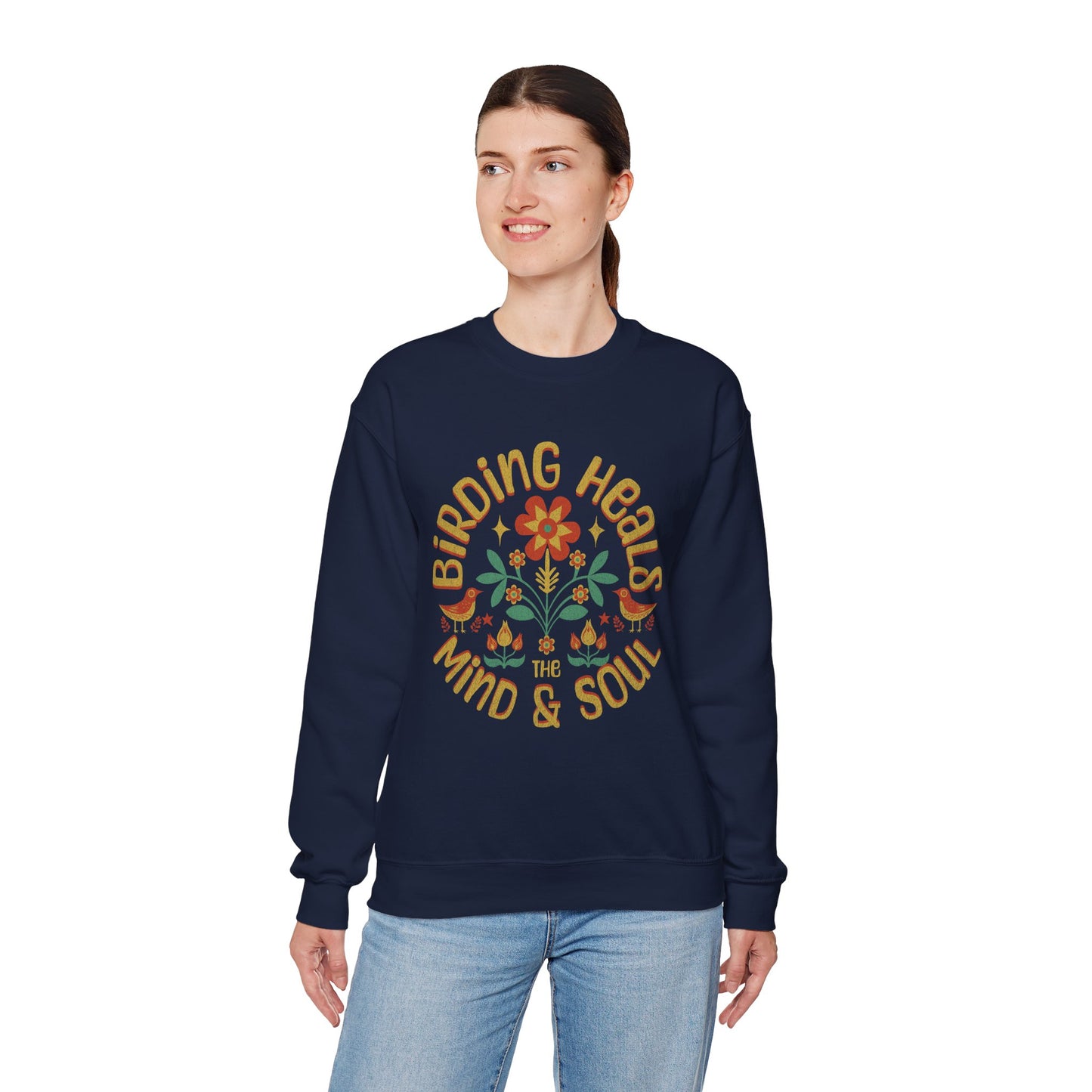 Birding Heals The Mind And Soul Sweatshirt - Unisex Heavy Blend Crewneck